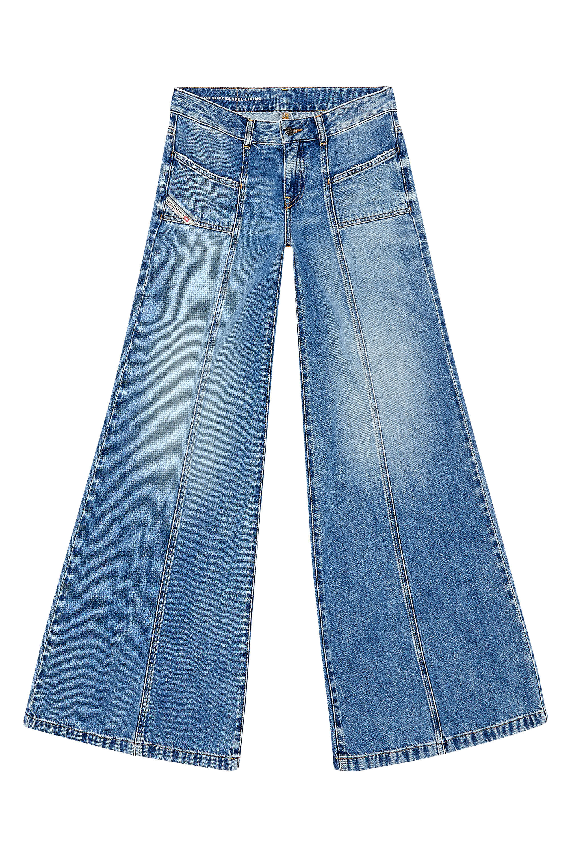 Diesel - Woman Bootcut and Flare Jeans D-Akii 09H95, Medium blue - Image 2