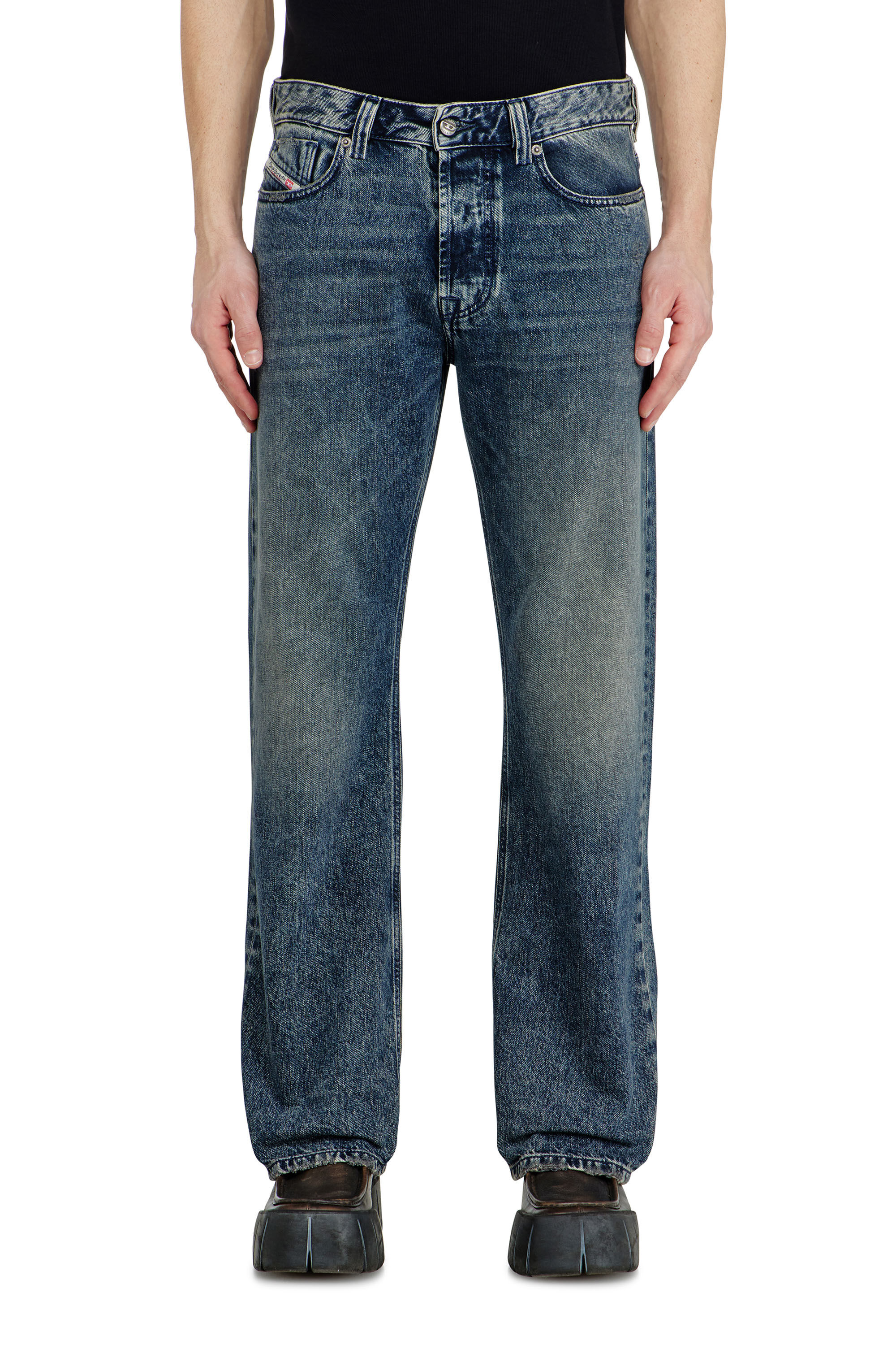 Diesel - Man's Relaxed Jeans 1980 D-Eeper 09N68, Dark Blue - 4