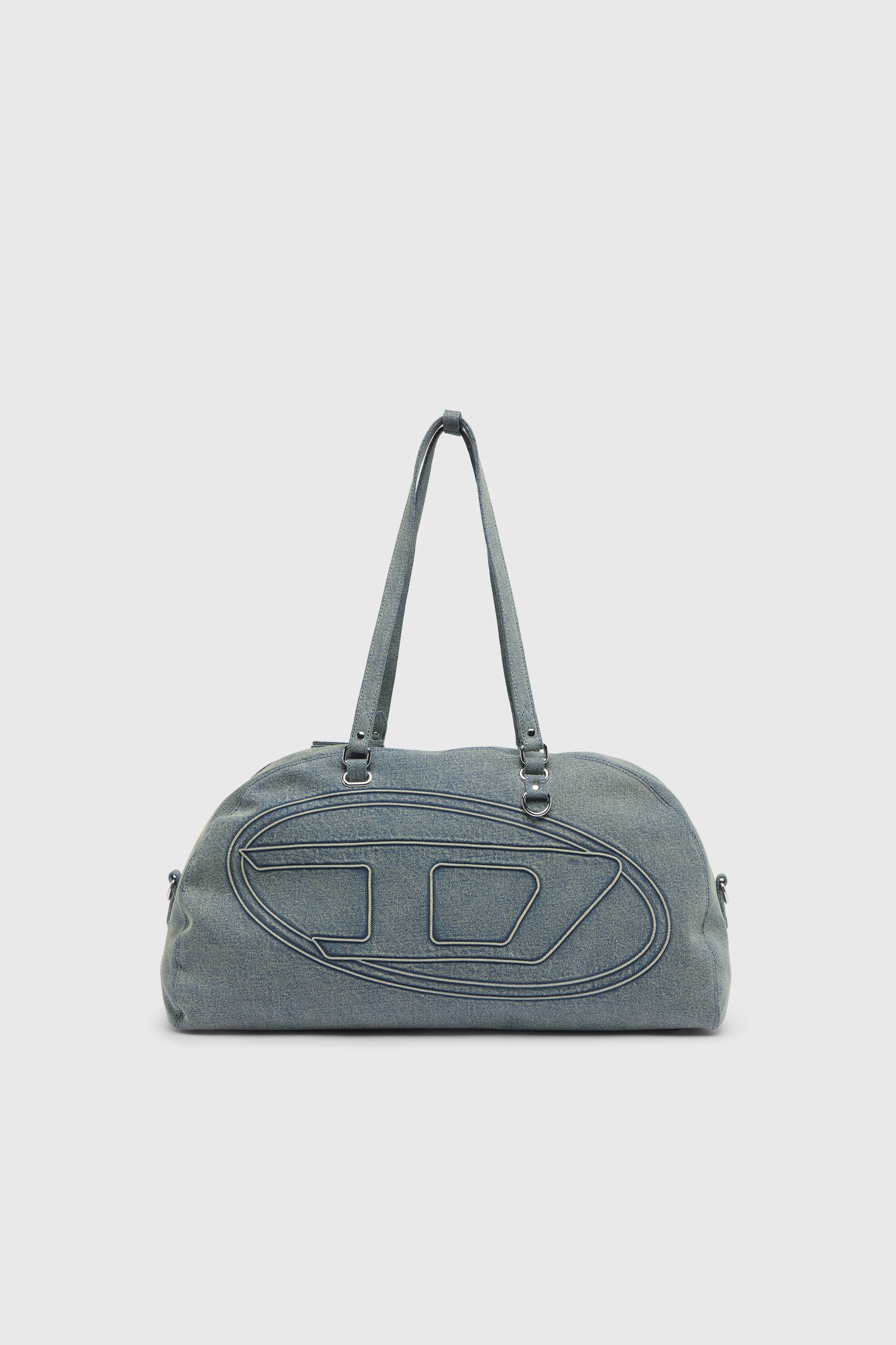 Diesel - 1DR DOME SOFT DUFFLE XL, Unisex's 1DR Dome-Duffle bag in denim with Oval D logo in Light Blue - 2