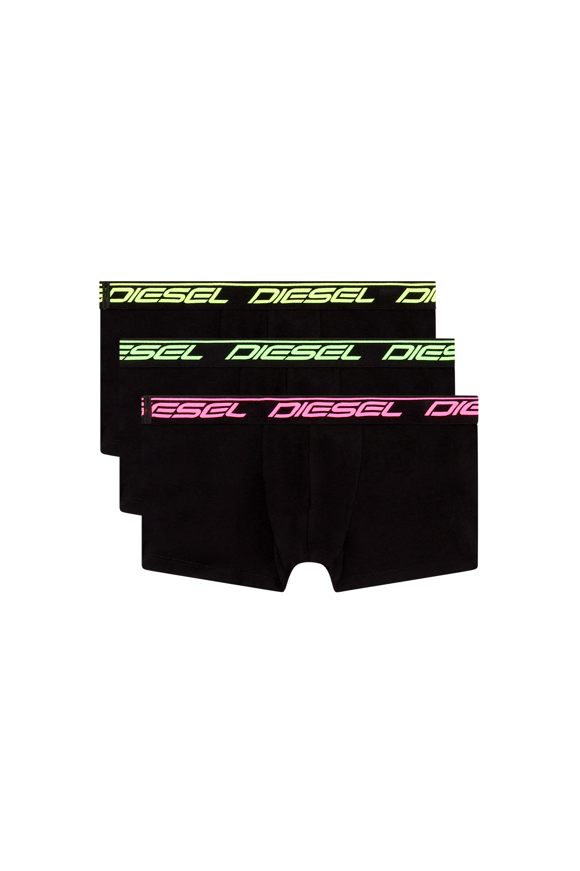 Diesel - UMBX-DAMIENTHREEPACK, Man Three-pack neon-logo boxer briefs in Black - Image 2