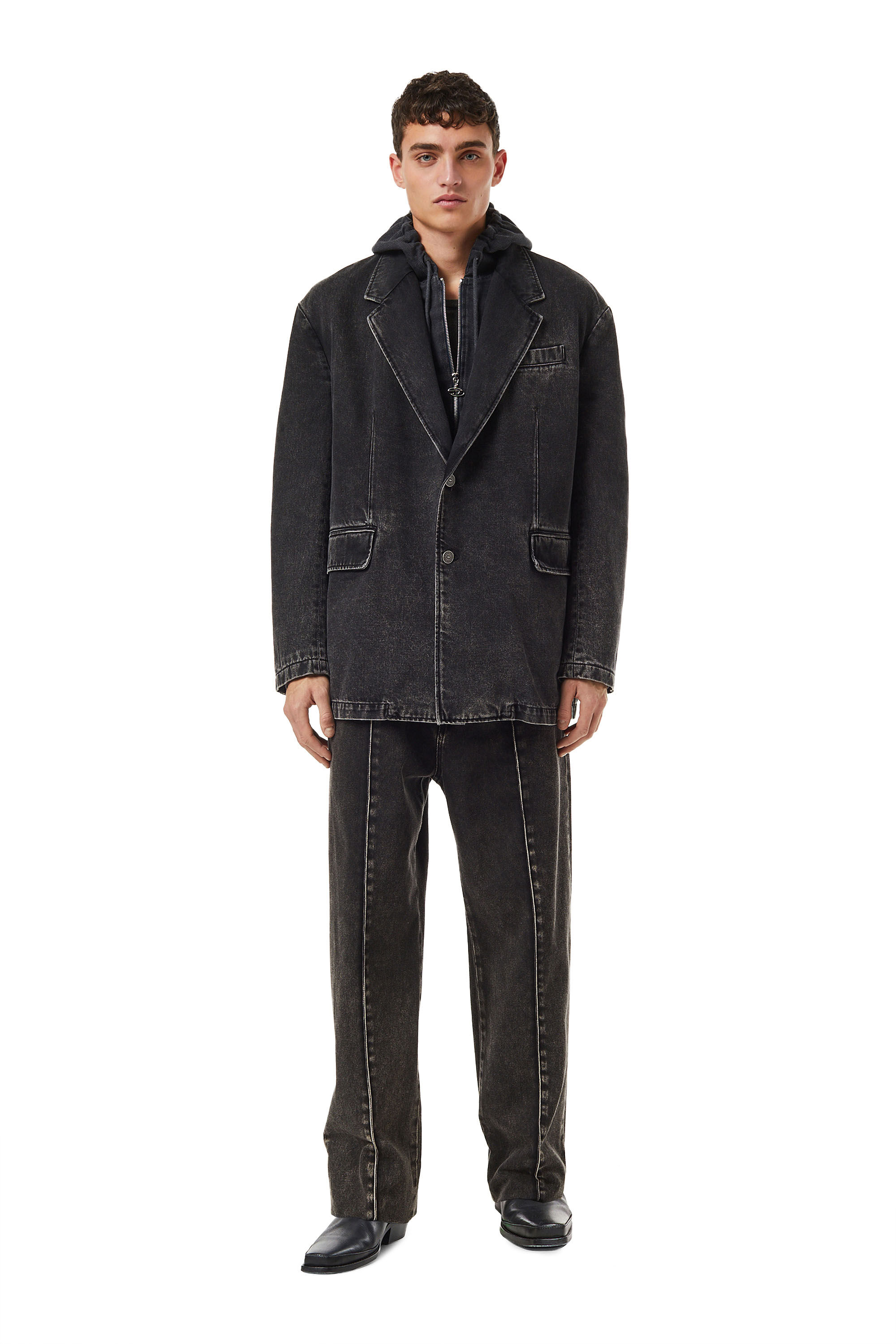 Diesel - Straight Jeans D-Chino-Work 09B87, Black/Dark grey - Image 1