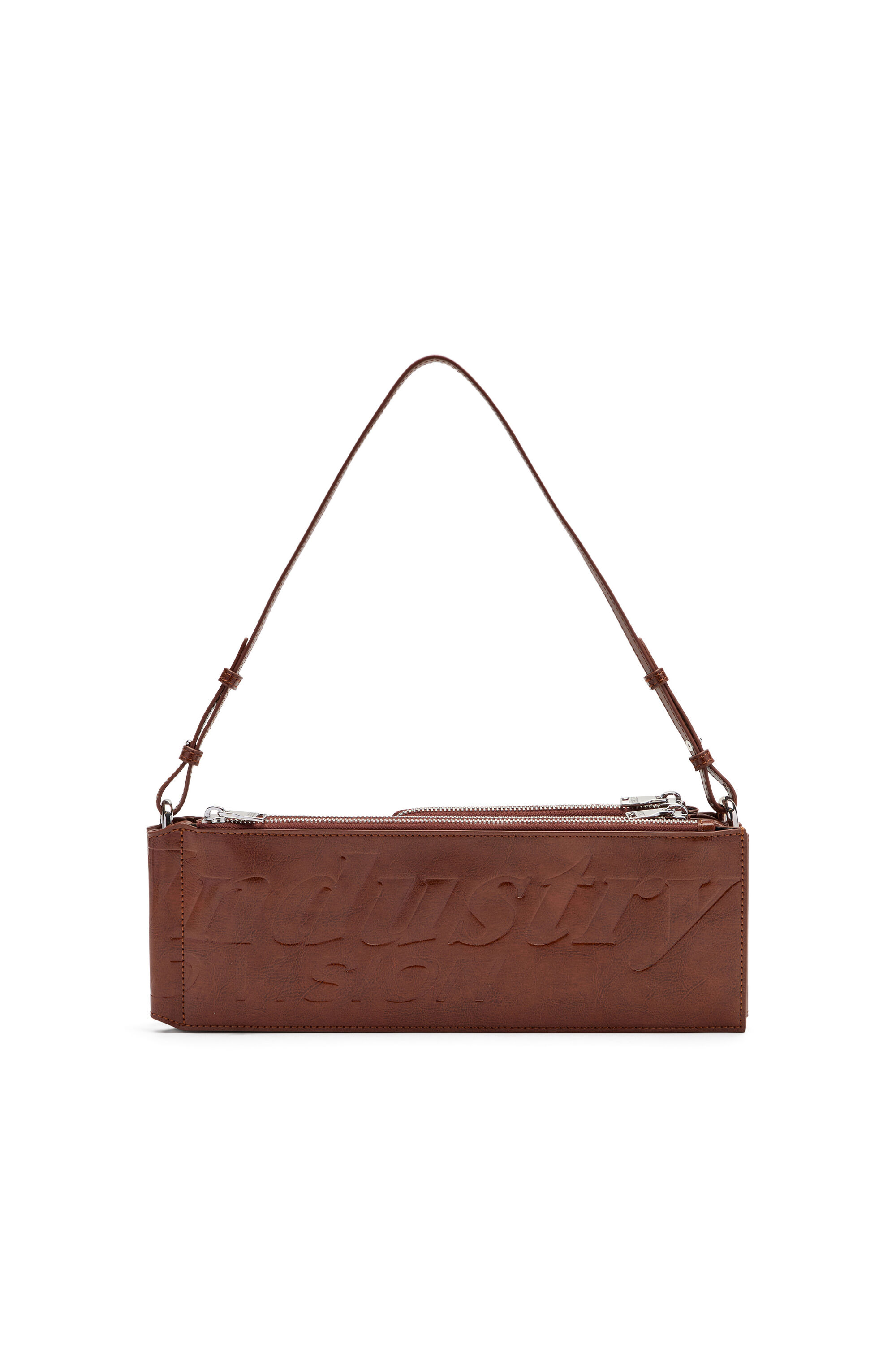 Diesel - FLAG-D SHOULDER BAG X, Unisex's Flag-D-Modular logo-embossed shoulder bag in Brown - 2