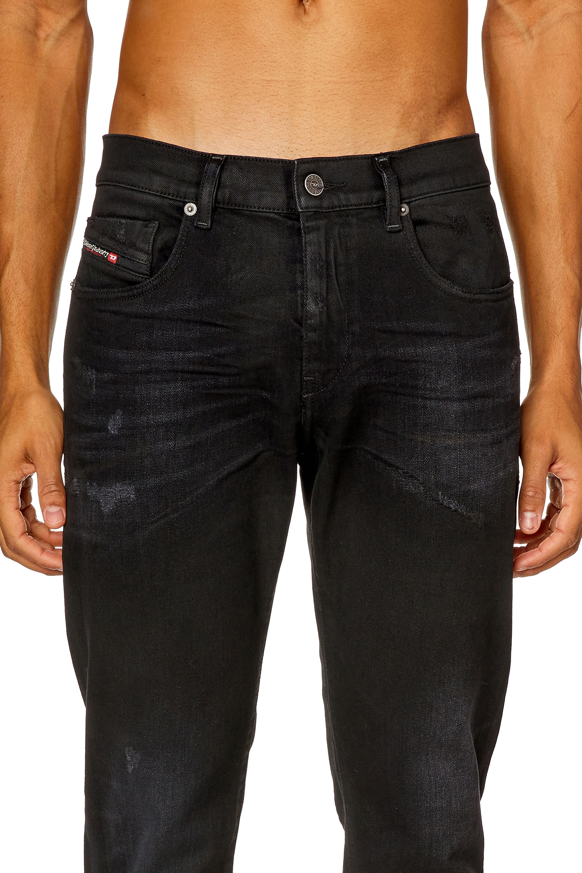 Diesel - Man Slim Jeans 2019 D-Strukt 09I19, Black/Dark grey - Image 5