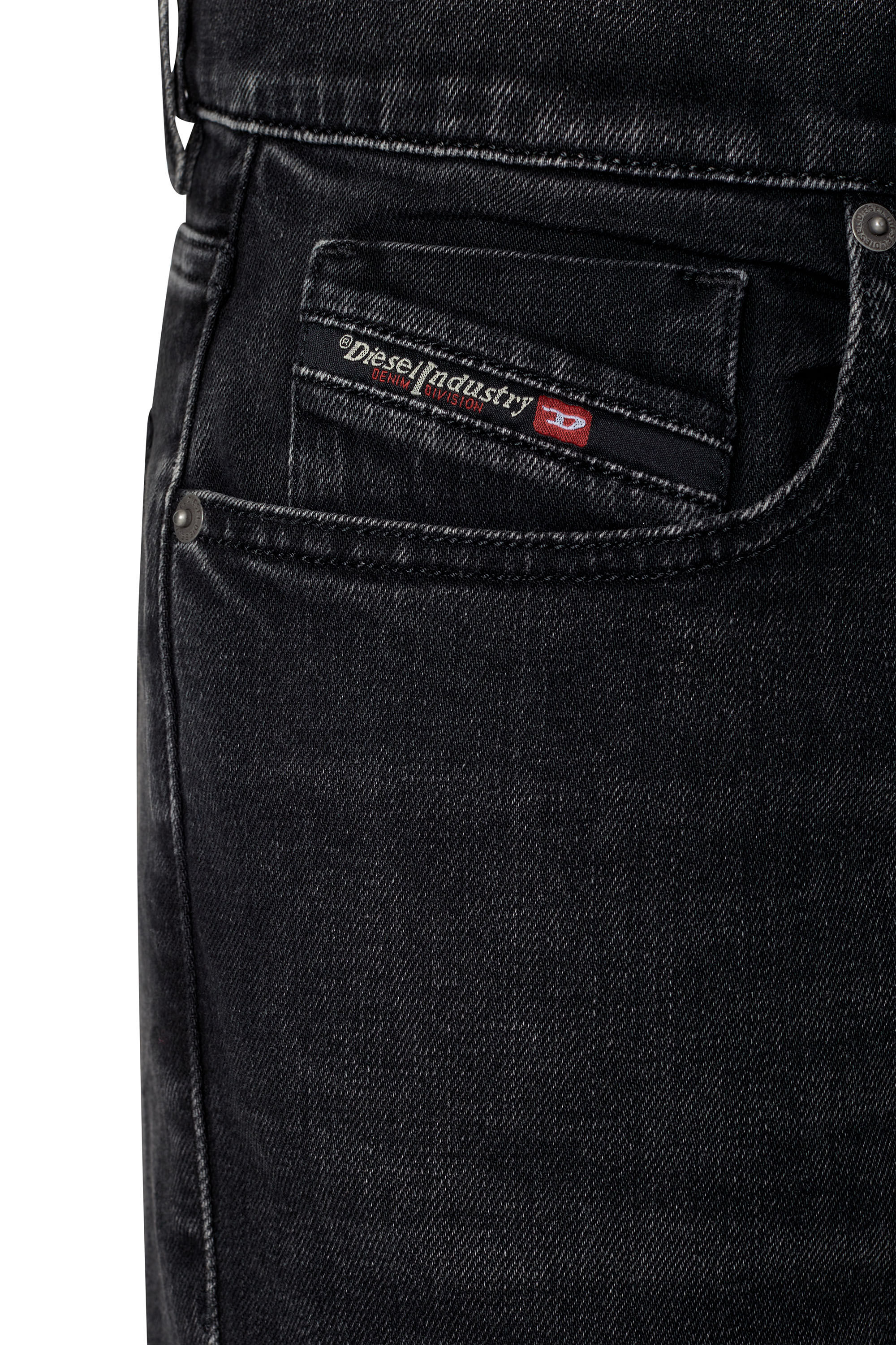 Diesel - Slim Jeans 2019 D-Strukt 09B83, Black/Dark grey - Image 6