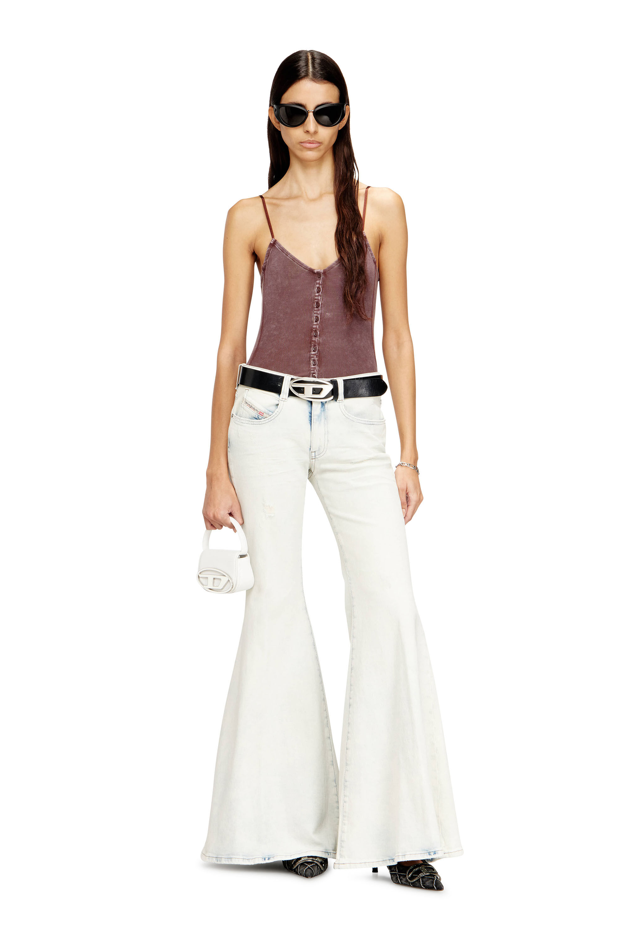 Diesel - Woman's Flare Jeans 1970 D-Bleess 0ADBS, White - 1