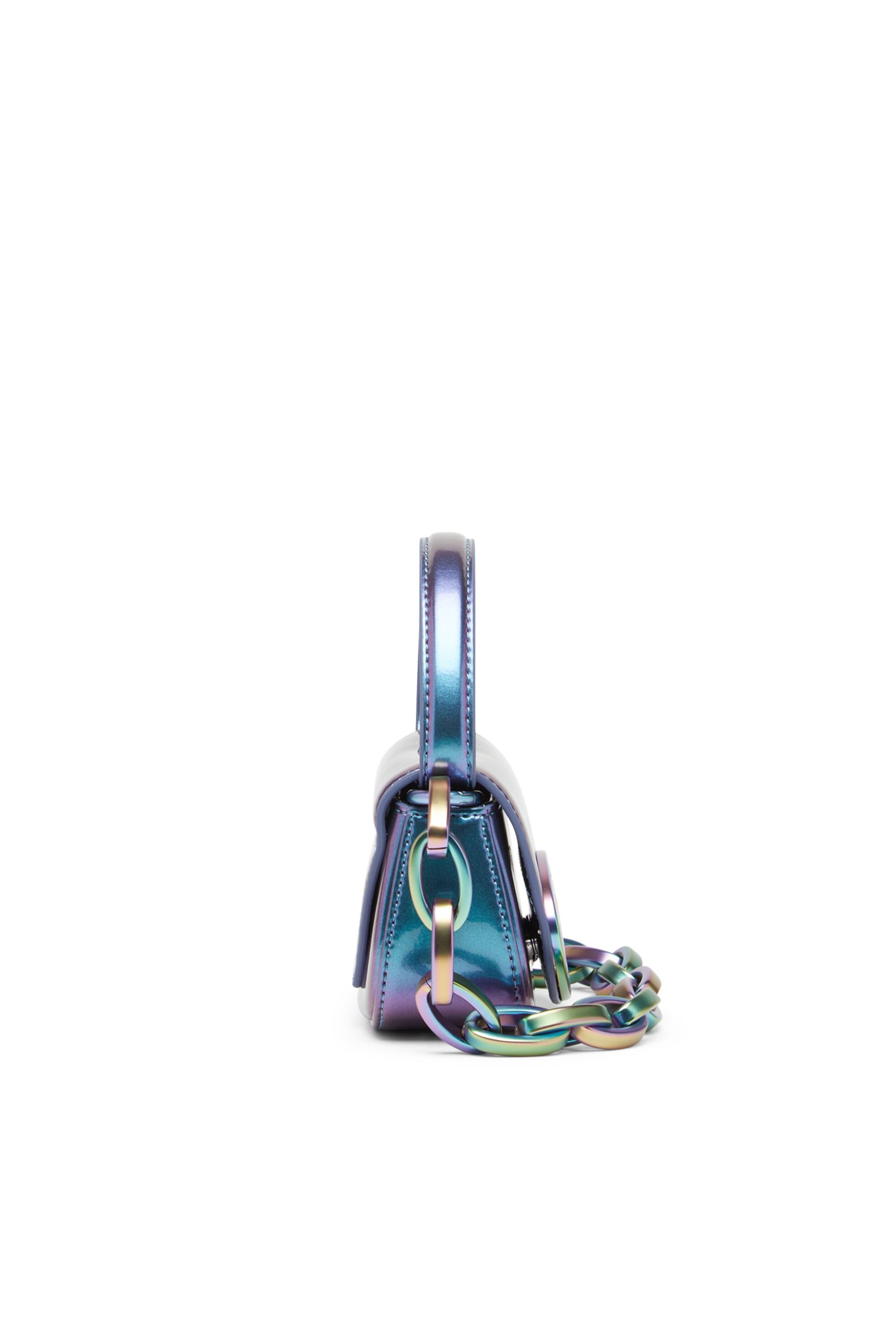 Diesel - 1DR XS, Woman 1DR XS-Iconic iridescent mini bag in Blue - Image 4