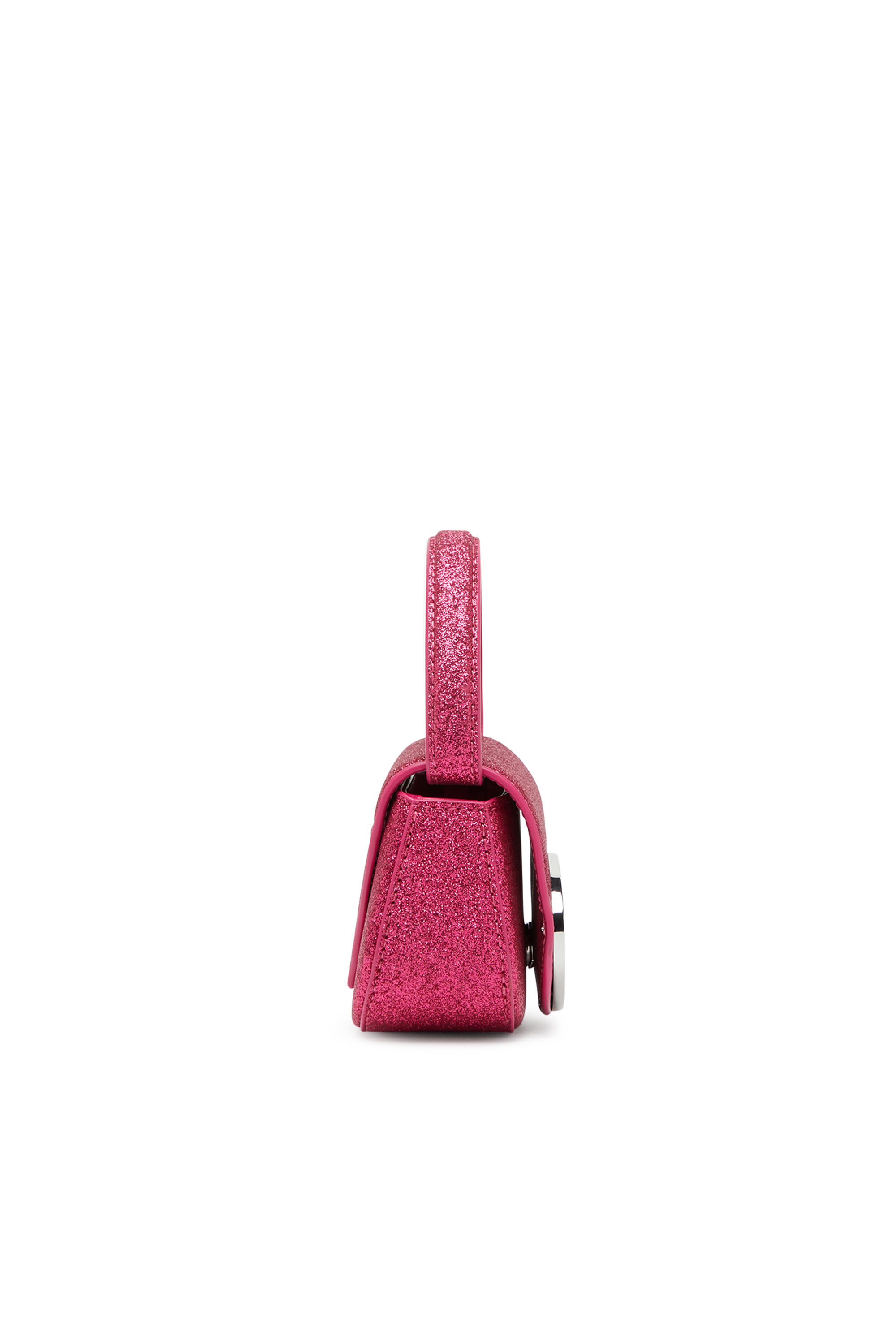 Diesel - 1DR XS, Woman 1DR XS-Iconic mini bag in glitter fabric in Pink - Image 4