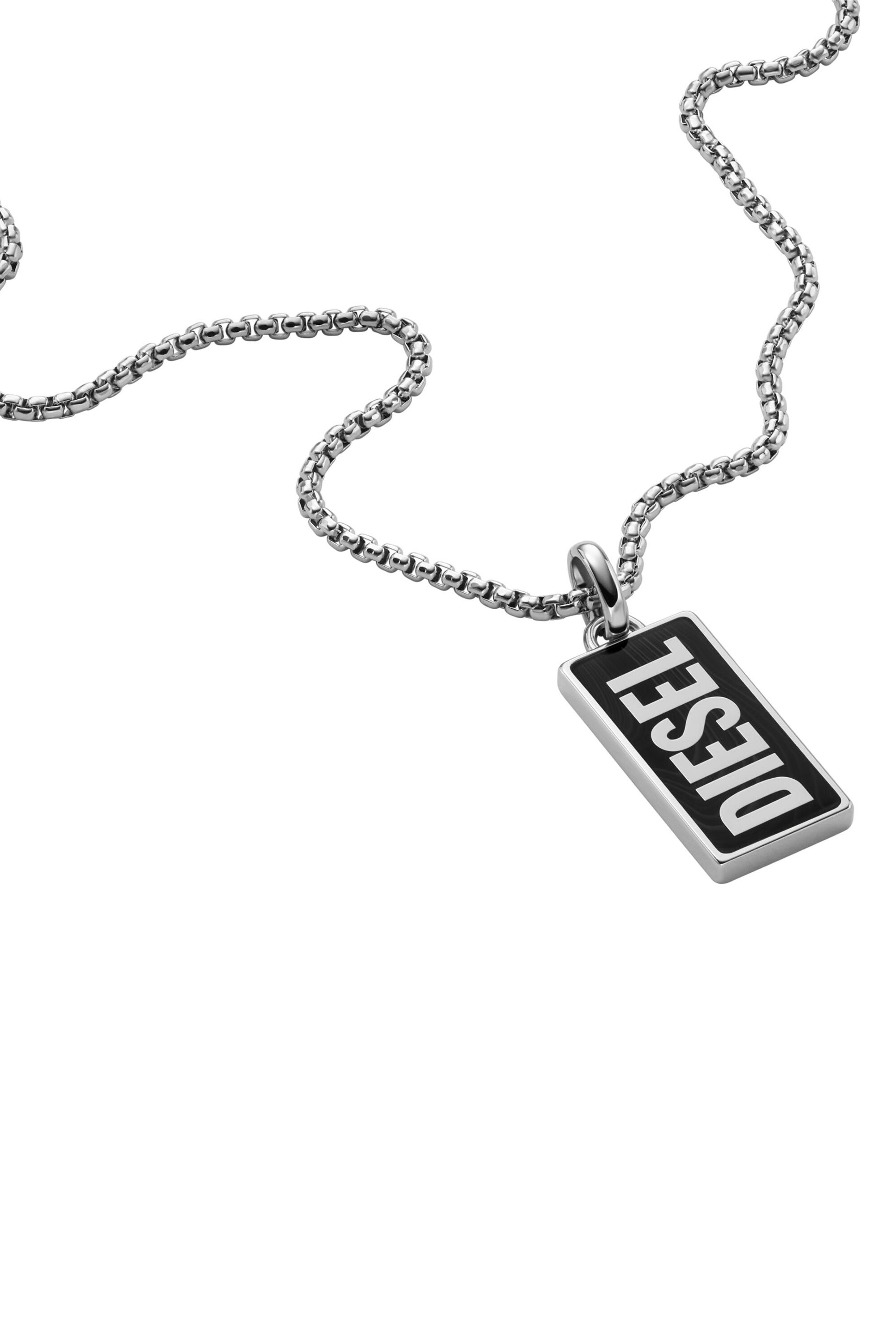 ★DIESEL★ Peekaboo D Logo Pendant Necklace DX1342040 Diesel Dx1342040 Peekaboo D Logo Pendant Necklace Silver | eBay