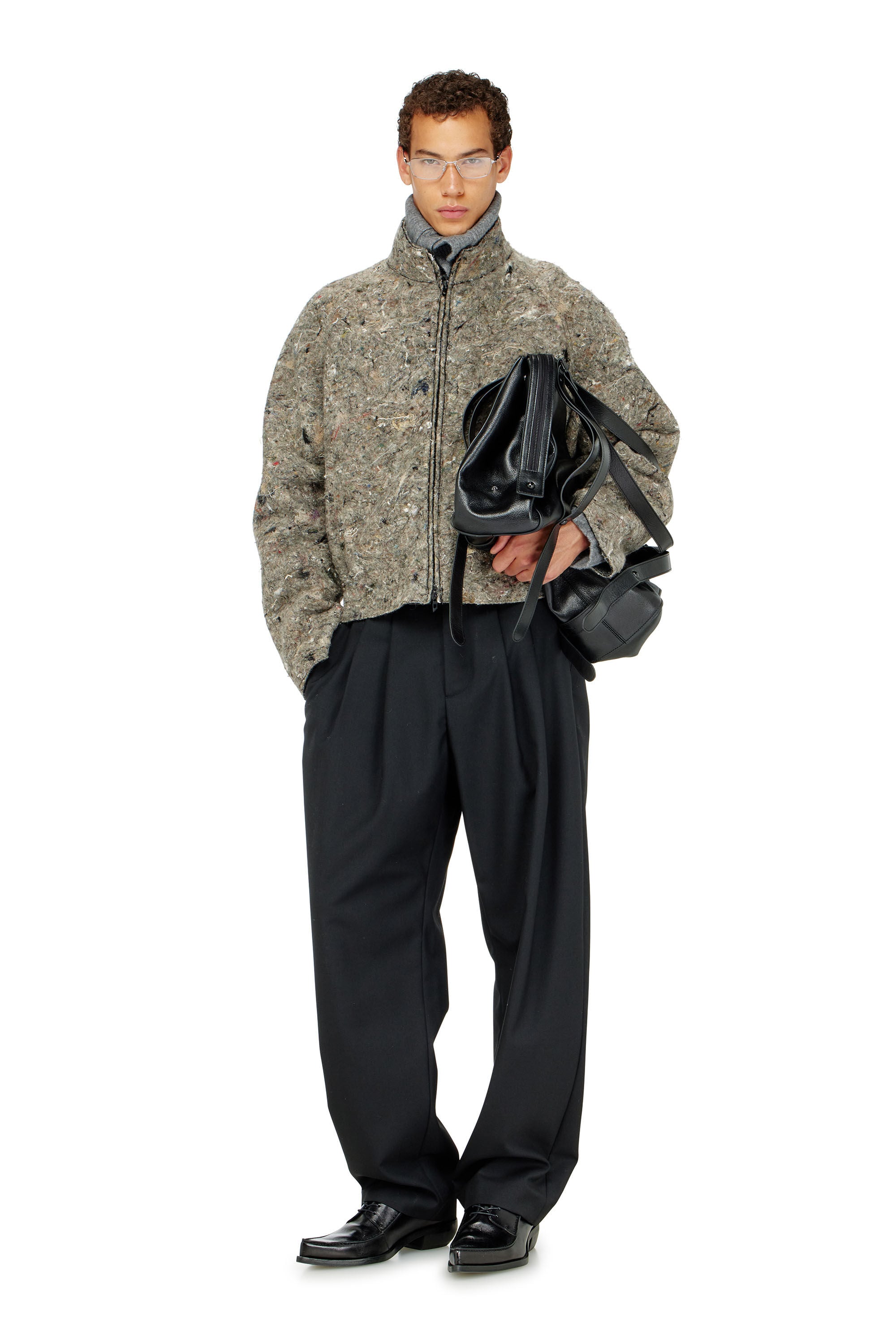 Diesel - J-DISTEM, Man's Upcycled felted jacket in null - 1