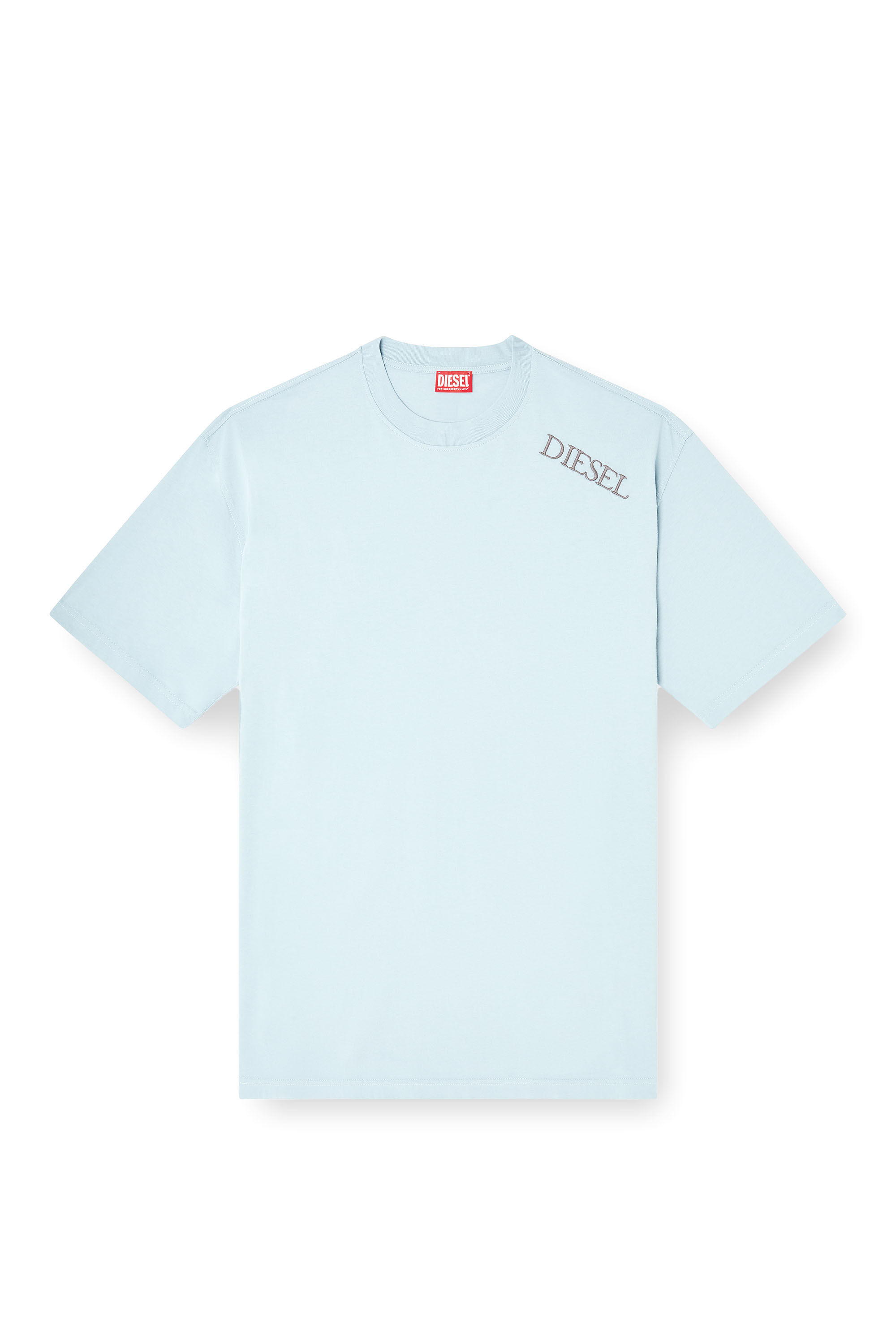 Diesel - T-BOGGY-T5, Man's Loose fit t-shirt with graphic print and logo in Light Blue - 2