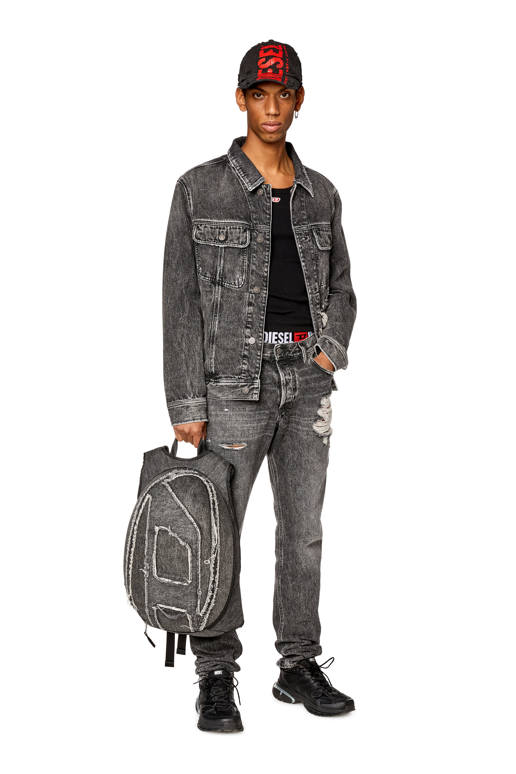 Diesel - Straight Jeans 1995 D-Sark 007S1, Black/Dark grey - Image 1