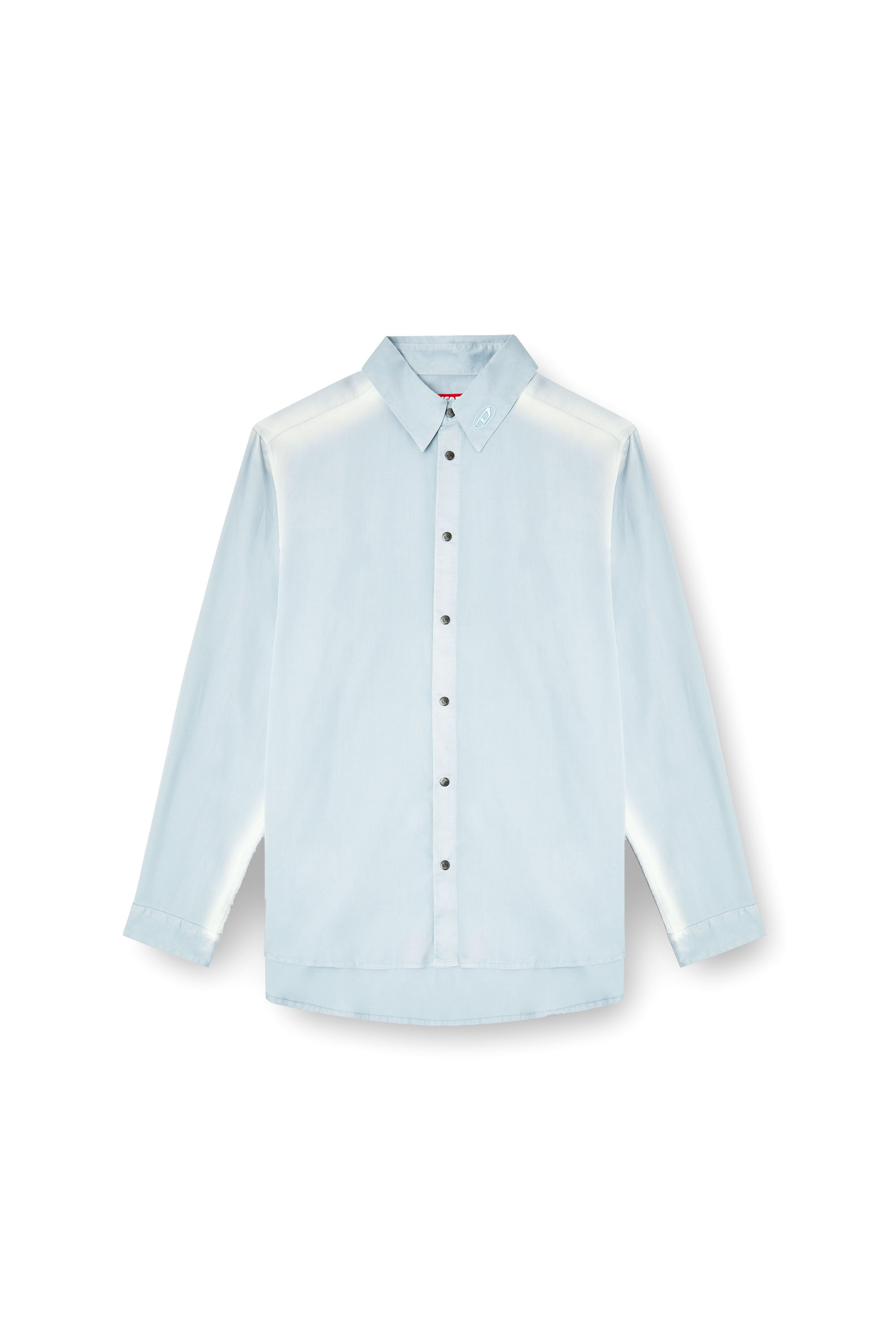 Diesel - S-SIMPLY-JLCI, Man's Shirt in faded twill in Light Blue - 4