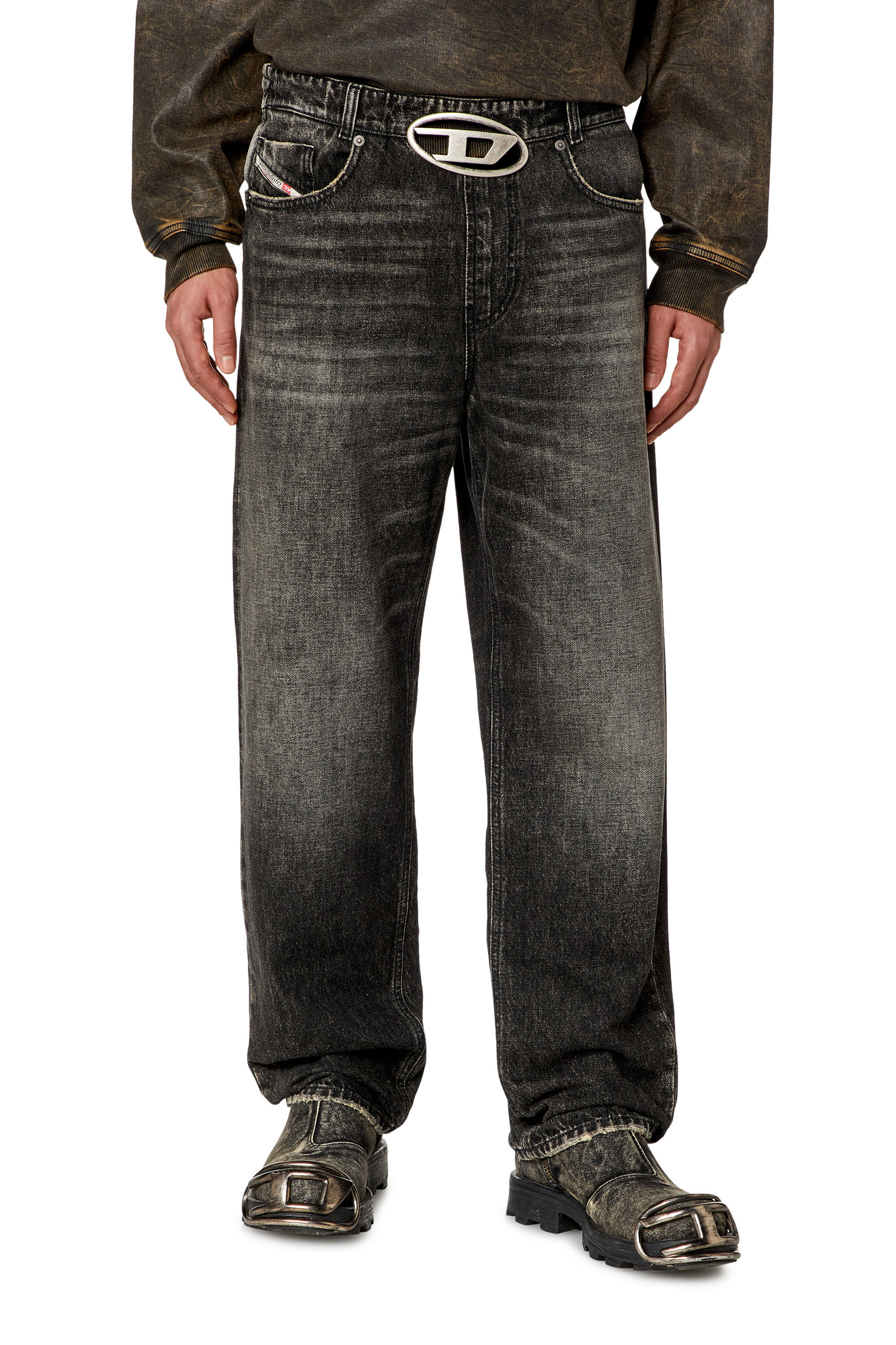 Diesel - Man Straight Jeans 2010 D-Macs 0JGAE, Black/Dark grey - Image 3