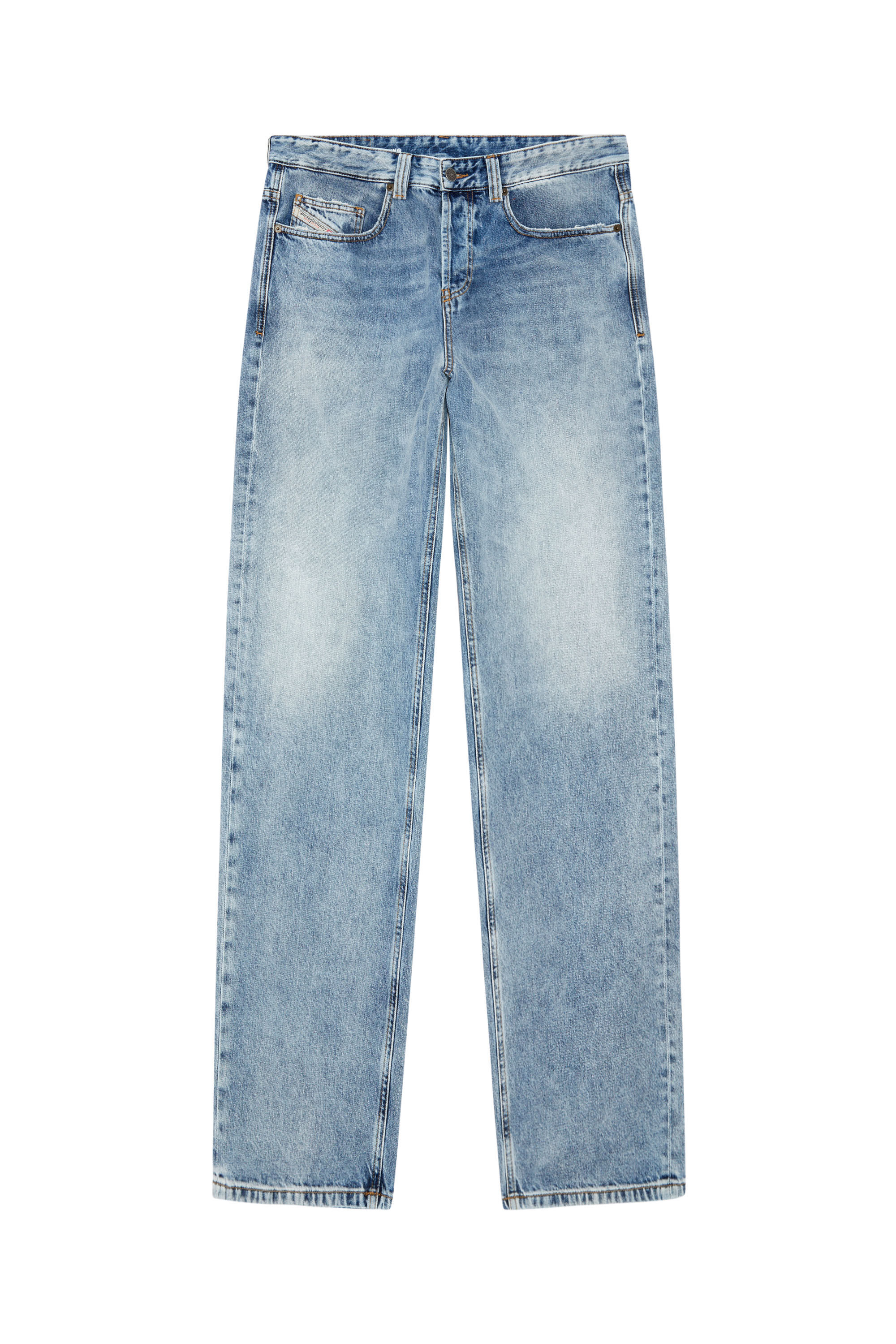 Diesel - Man Straight Jeans 2001 D-Macro 09H57, Light Blue - Image 2