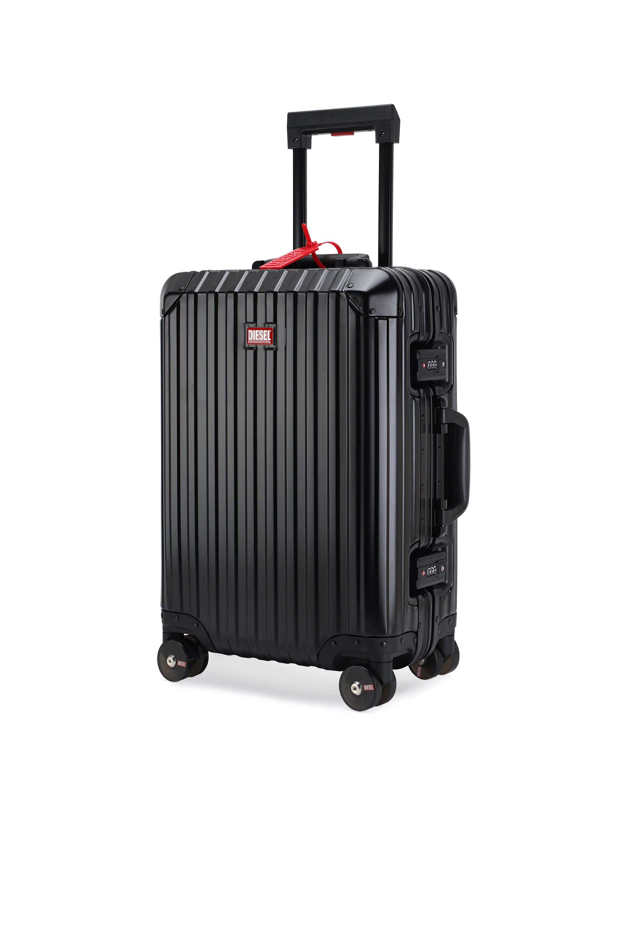 Diesel - DIESEL ALUMINUM TROLLEY- DSL002, Unisex's Aluminum suitcase size S in Black - 5