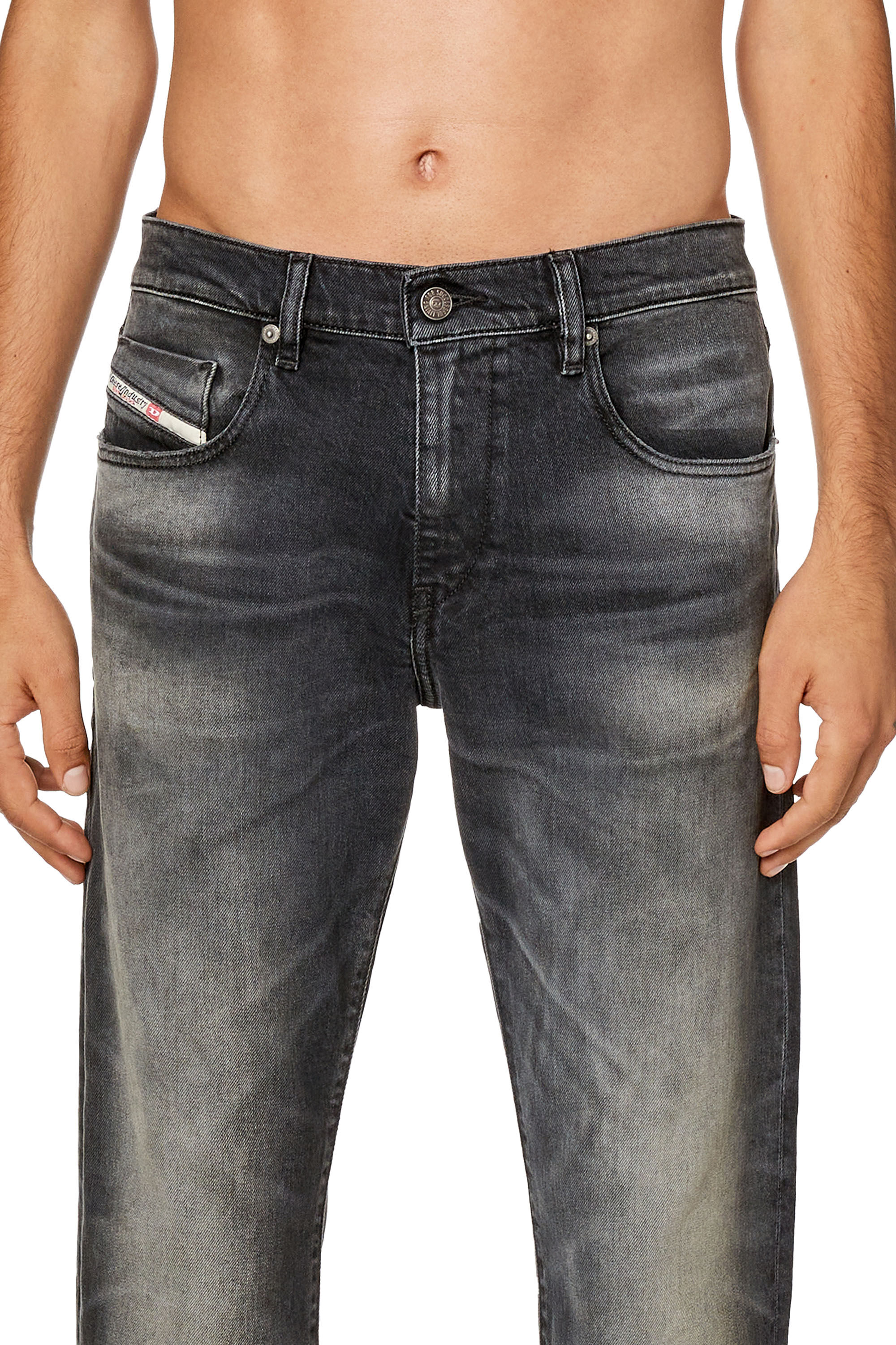 Diesel - Slim Jeans 2019 D-Strukt 09G20, Black/Dark grey - Image 5