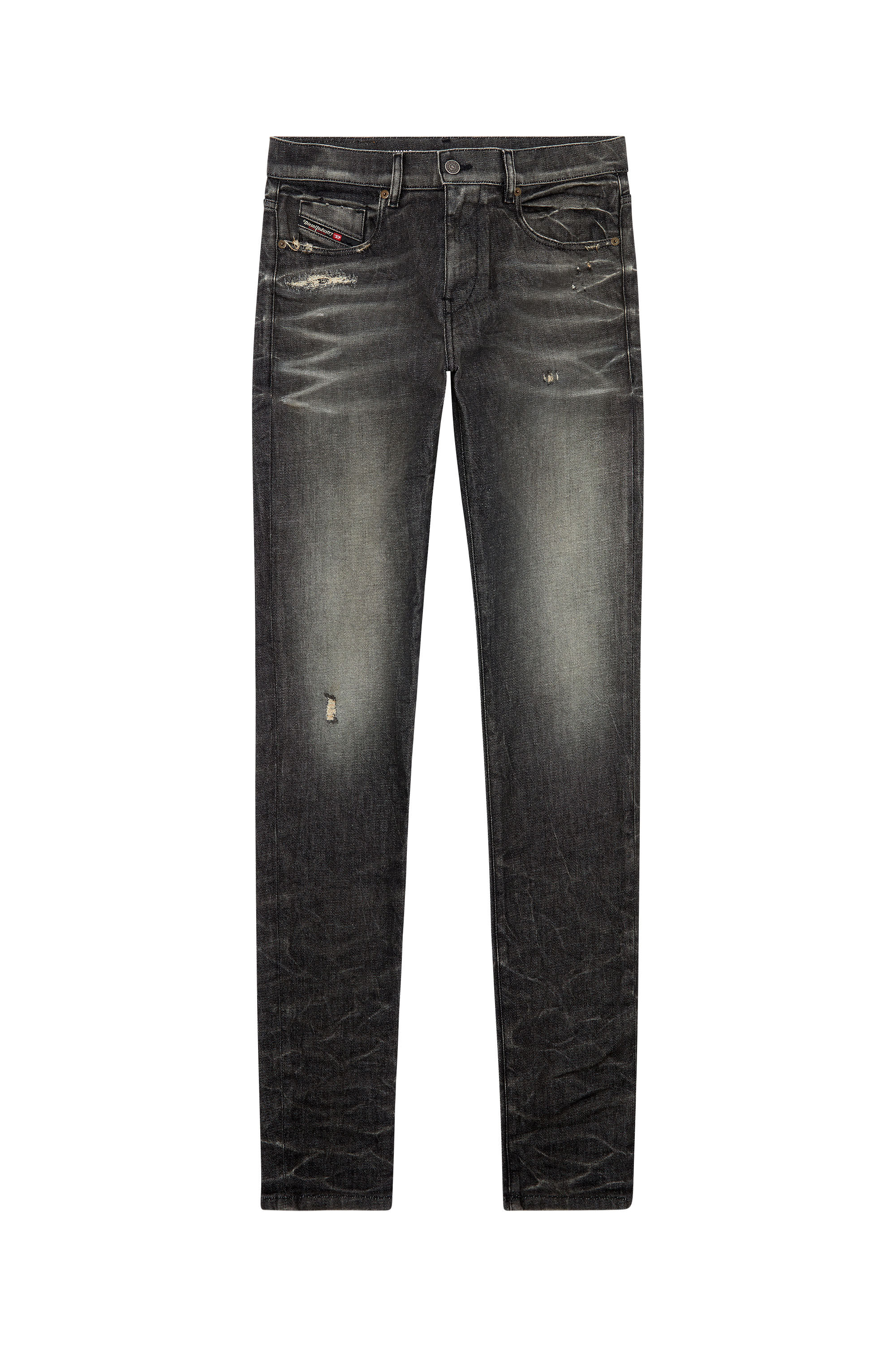 Diesel - Man Slim Jeans 2019 D-Strukt 09H51, Black/Dark grey - Image 2
