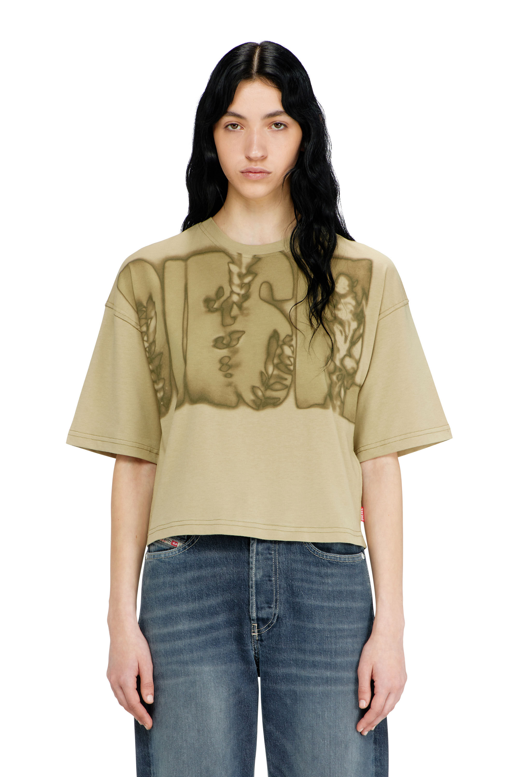 Diesel - T-CROPYN-AA1, Woman's Cropped T-shirt with digital print in null - 3