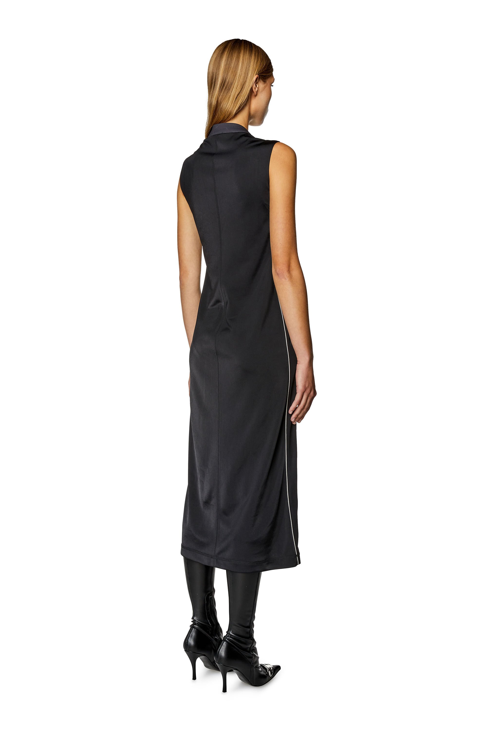 Diesel - D-AMY, Woman Midi dress in cool wool and tech fabric in Multicolor - Image 3
