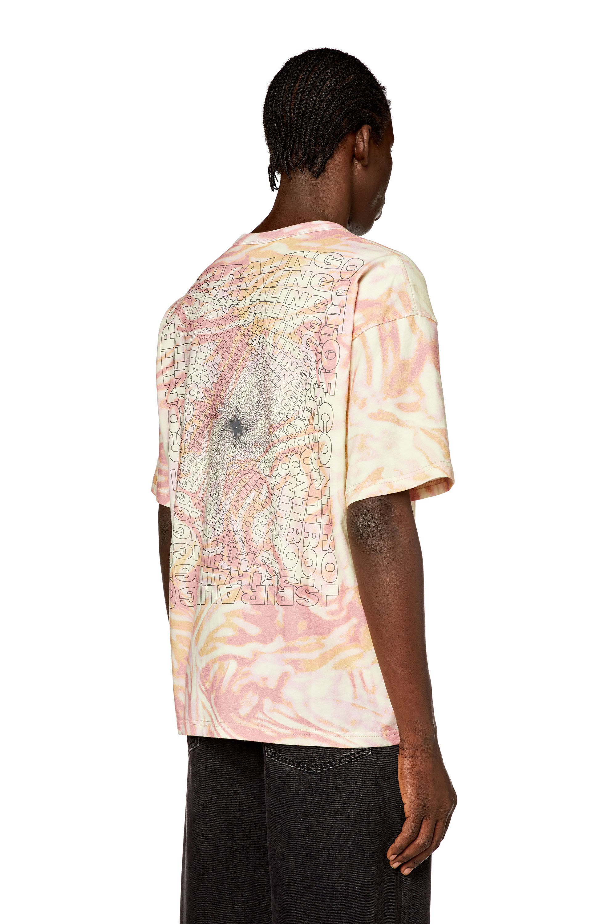 Diesel - T-BOXT-N3, Man T-shirt with zebra-camo print in Pink - Image 2