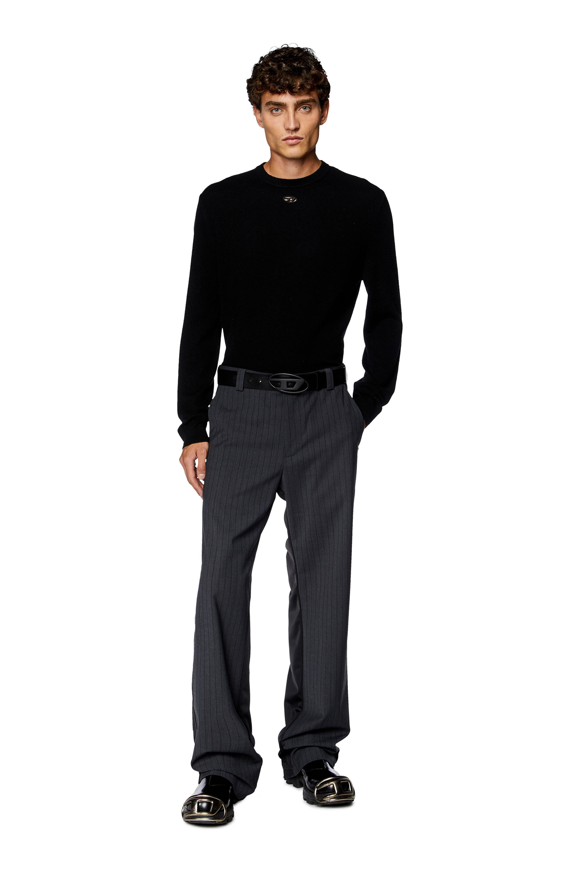 Diesel - K-VIERI, Man Wool and cashmere jumper in Black - Image 1