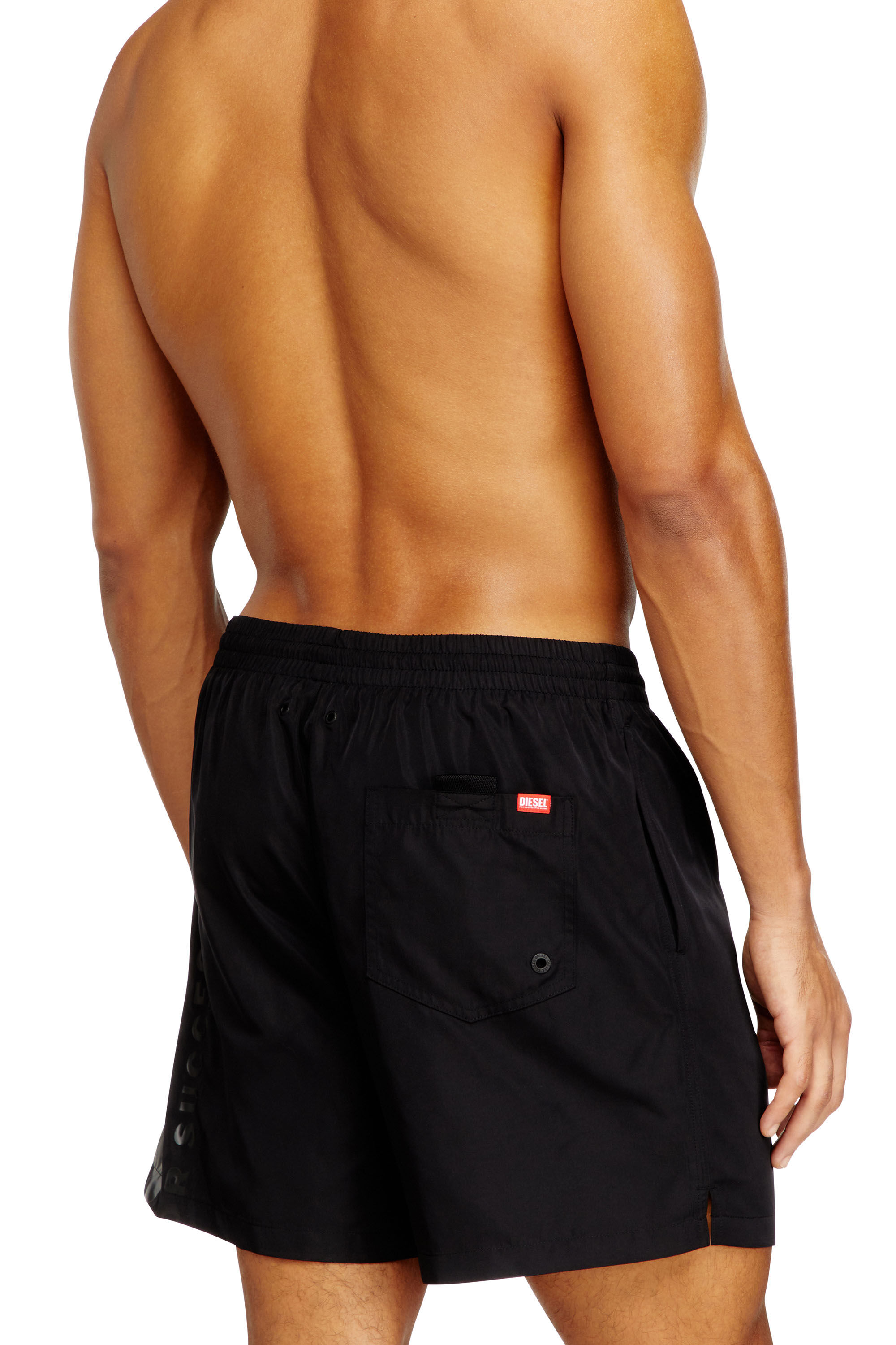 Diesel - RIO-41-D-CORE, Man's Mid-length swim shorts with maxi logo in Black - 3