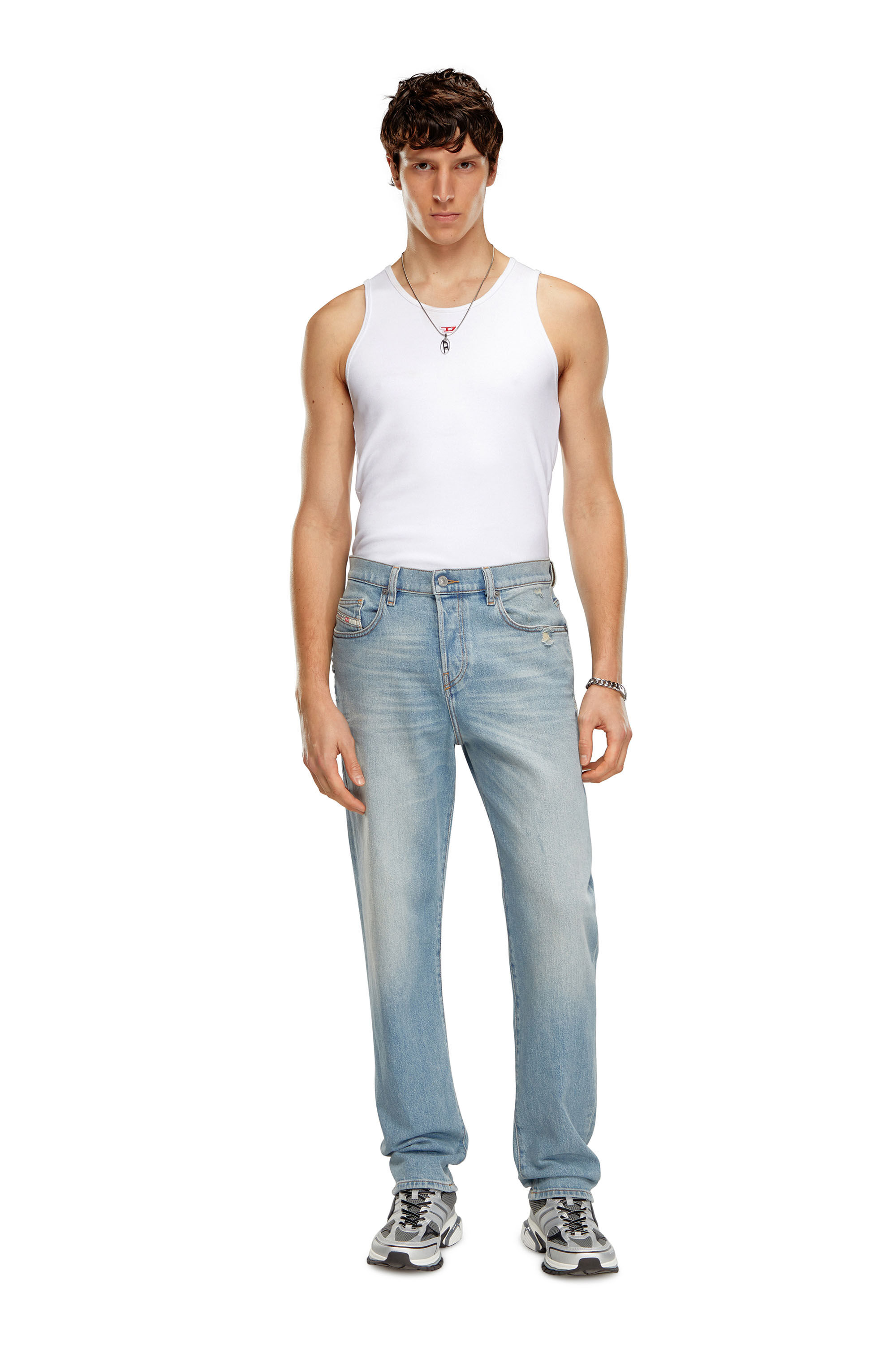 Diesel - Man Straight Jeans 2020 D-Viker 09H39, Light Blue - Image 1