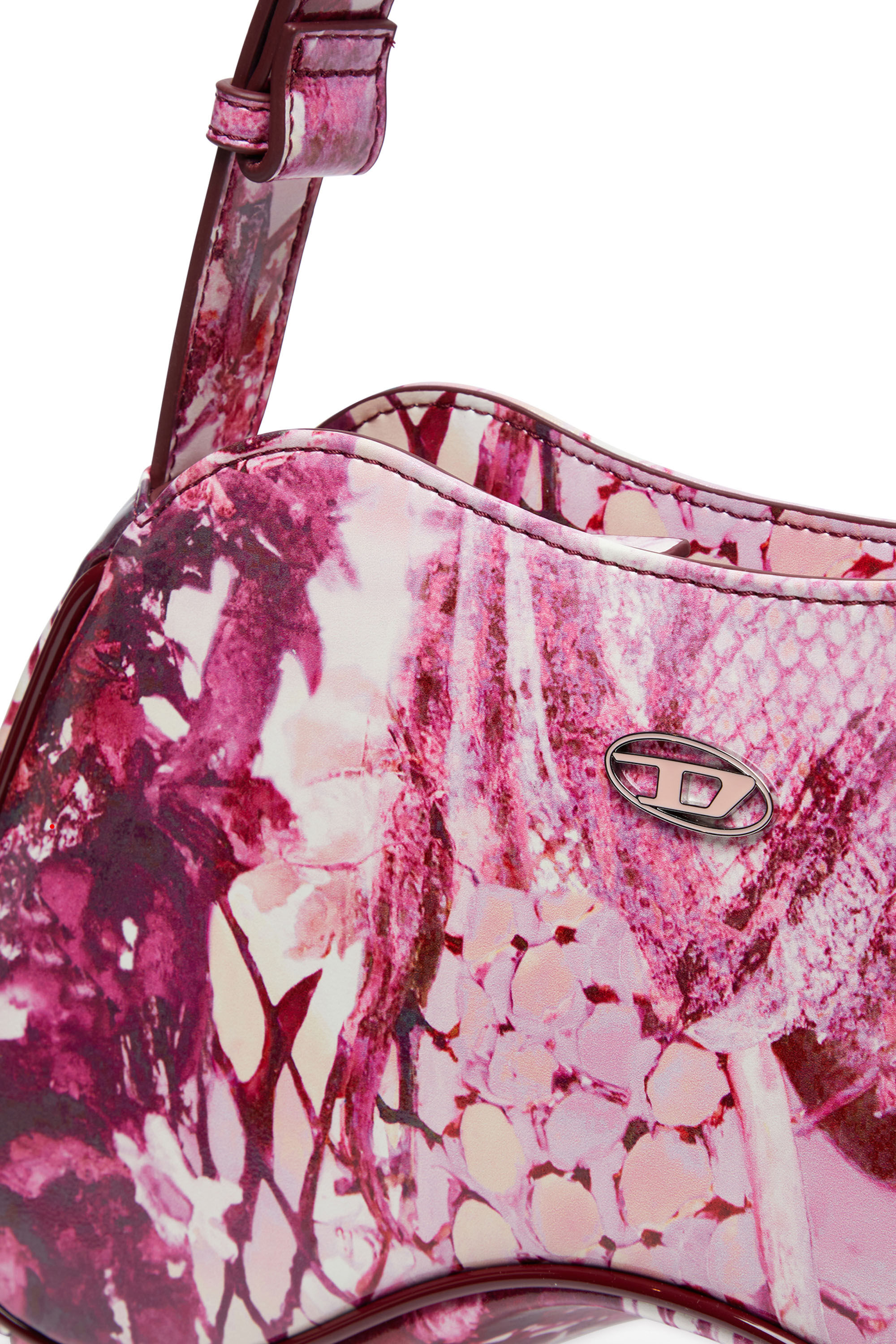 Diesel - PLAY SHOULDER, Woman Play-Shoulder bag in printed glossy PU in Violet - Image 2