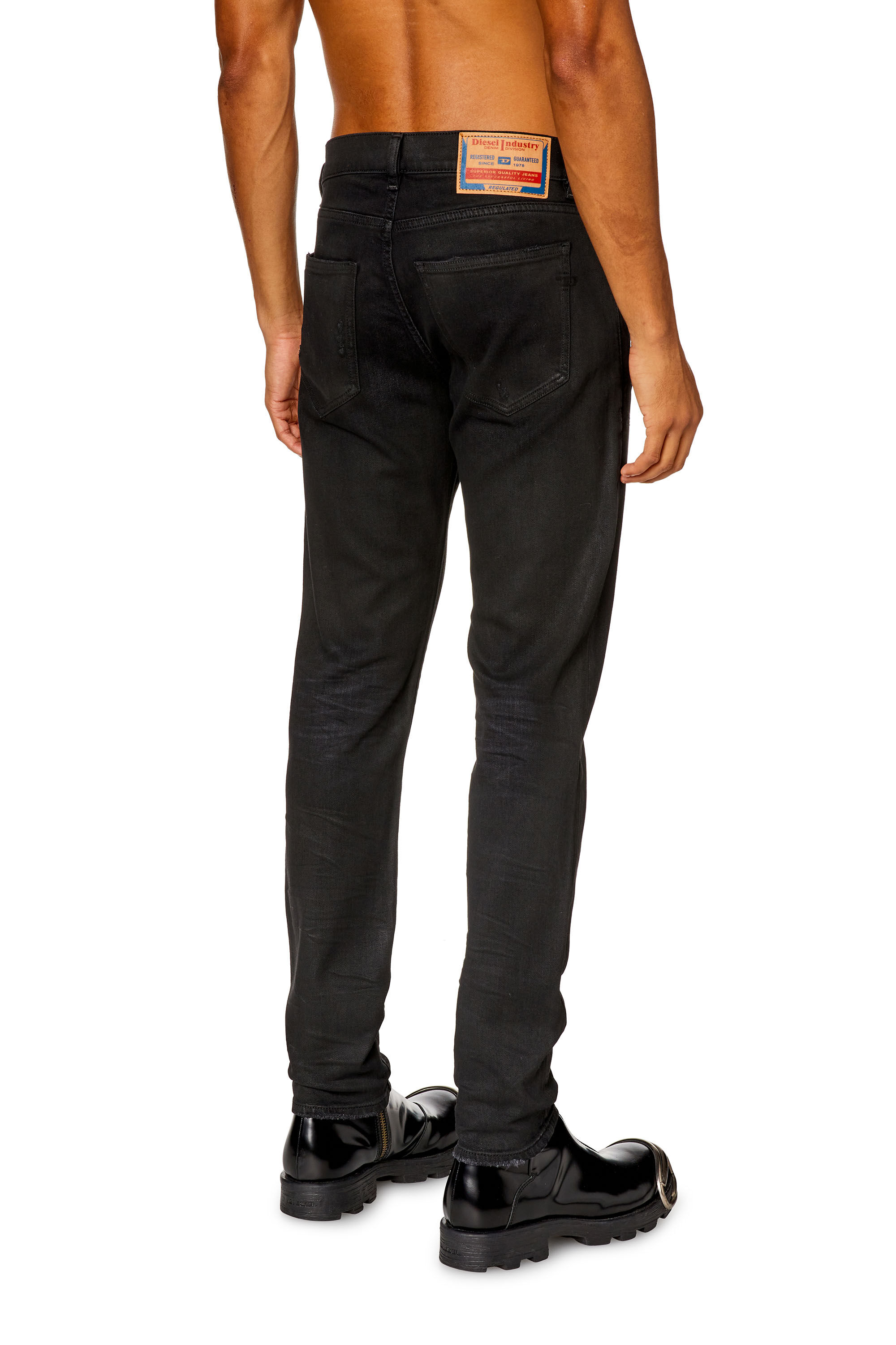 Diesel - Man Slim Jeans 2019 D-Strukt 09I19, Black/Dark grey - Image 4