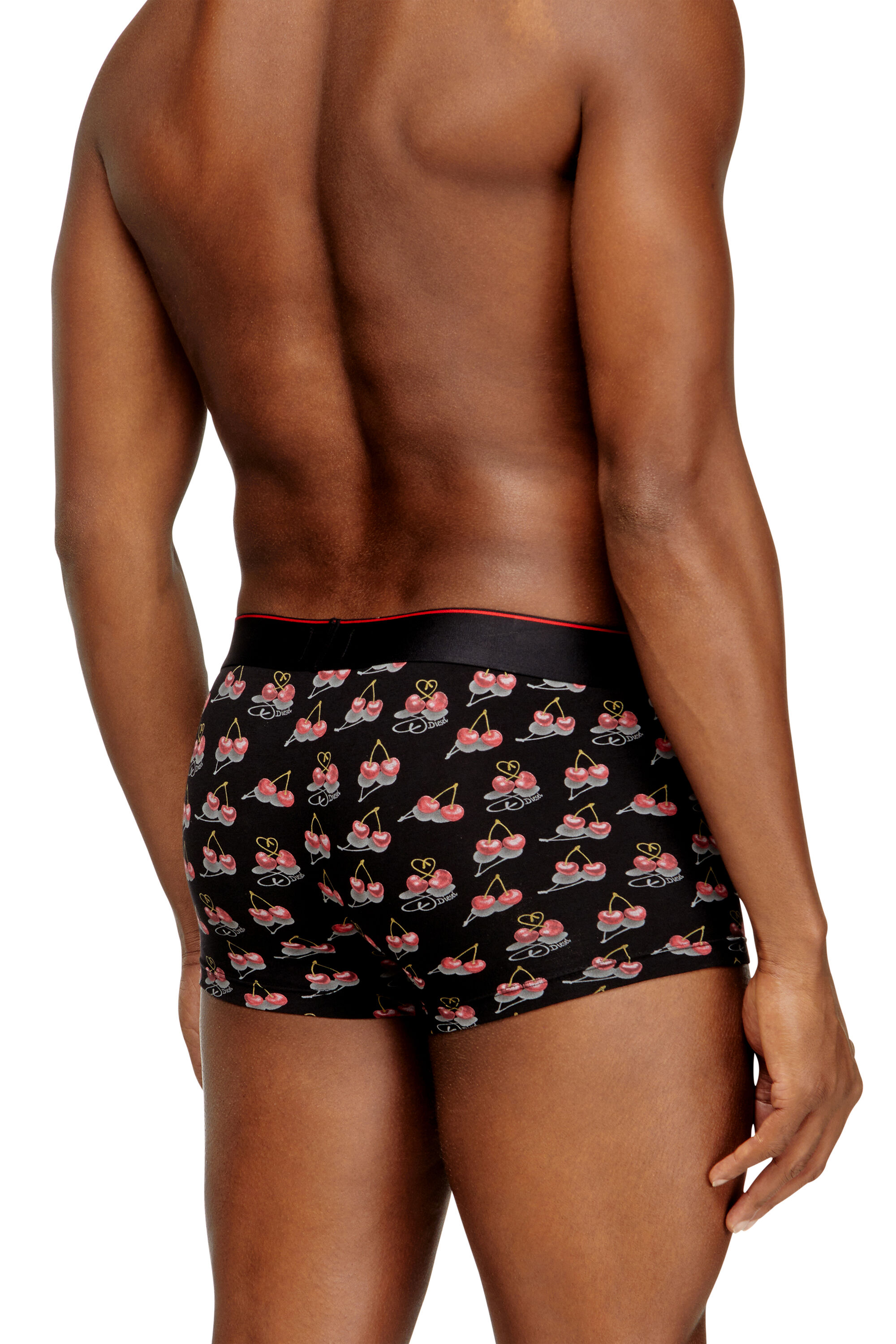 Diesel - DAMIEN-GFT-3PACK, Man's 3-pack of cherry-heart boxer shorts in Black/Red - 3
