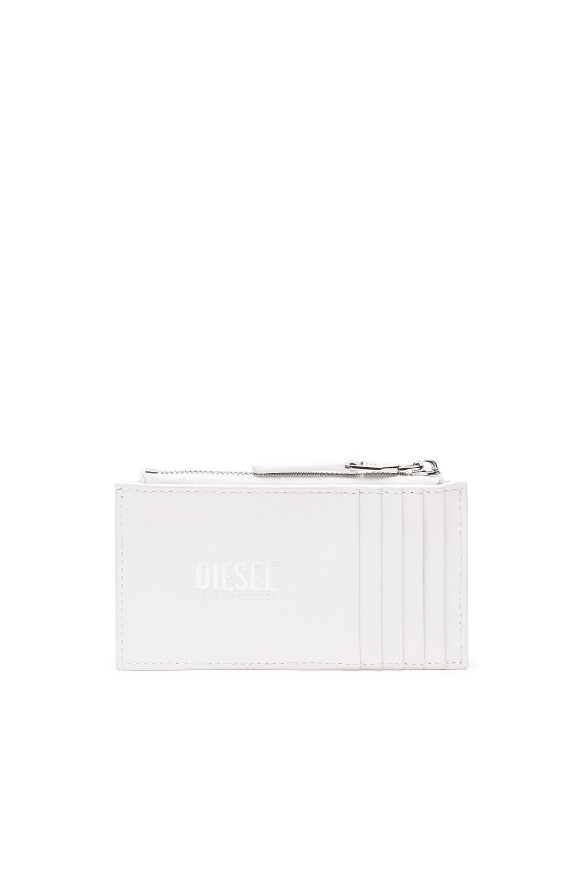 Diesel - PAOULINA, Woman Leather card case with logo plaque in White - Image 2