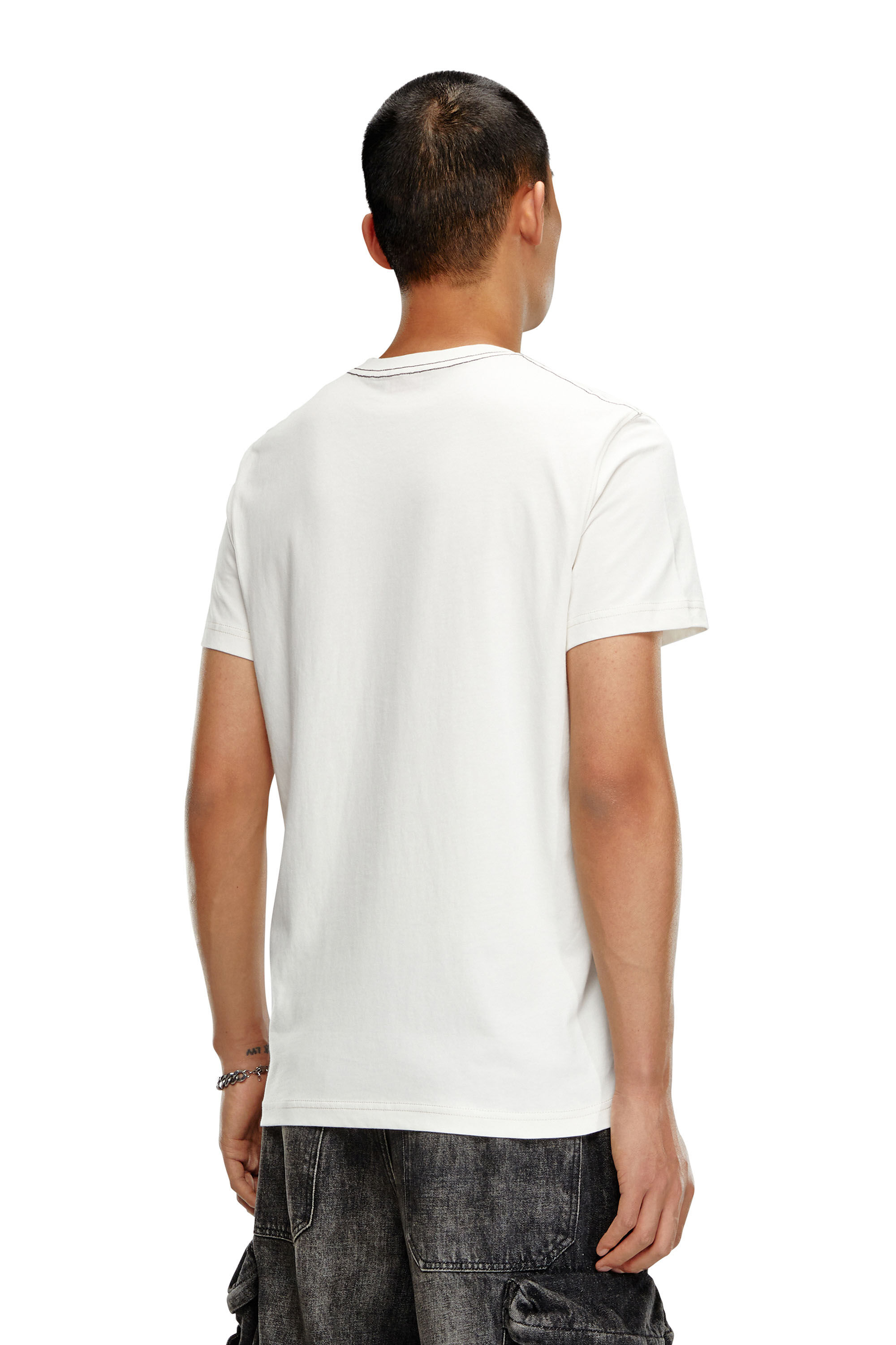 Diesel - T-DIEGOR-N1, Man T-shirt with blurry For Successful Living print in White - Image 2