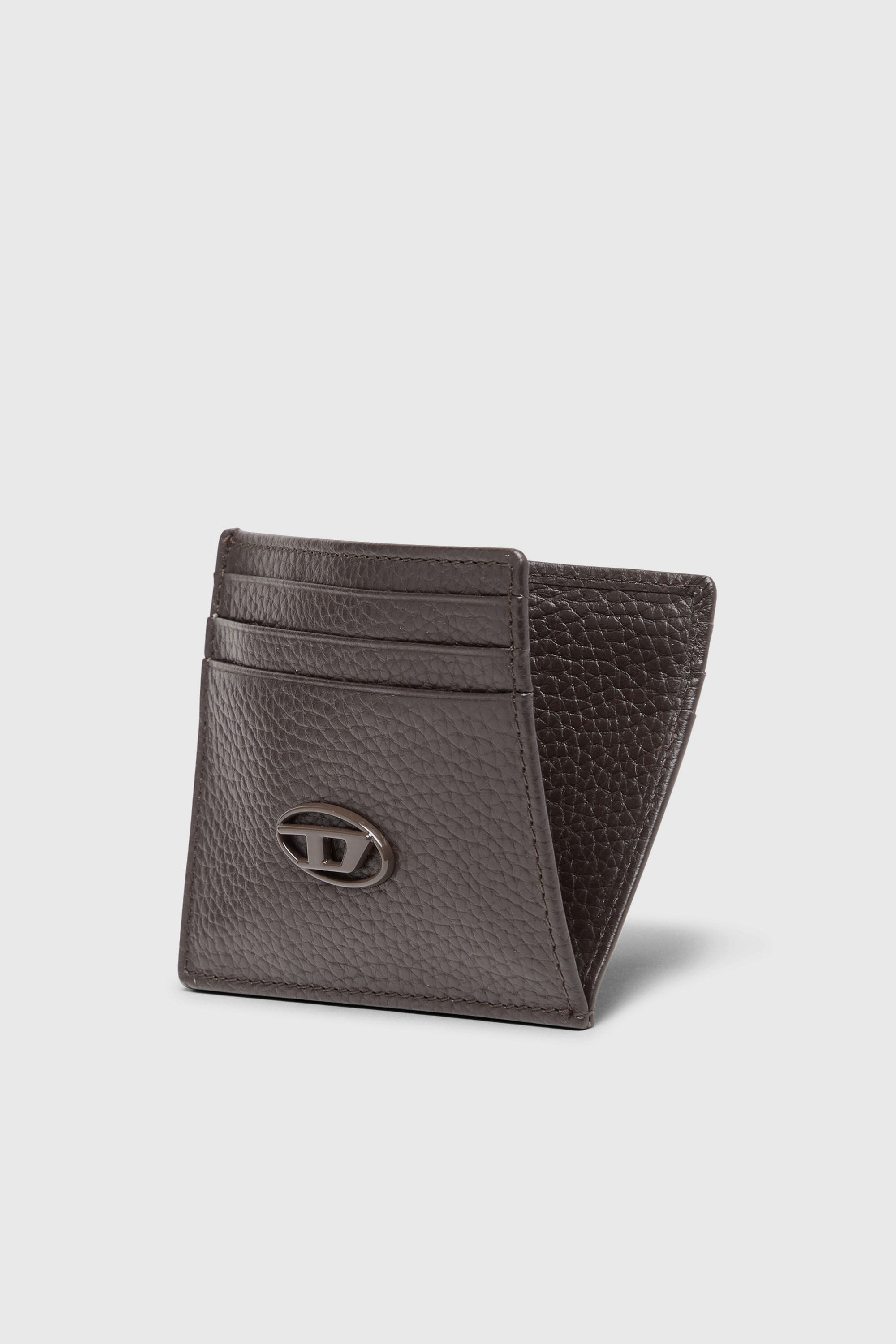 Diesel - CARD CASE, Man's Card case in grained leather in Brown - 3