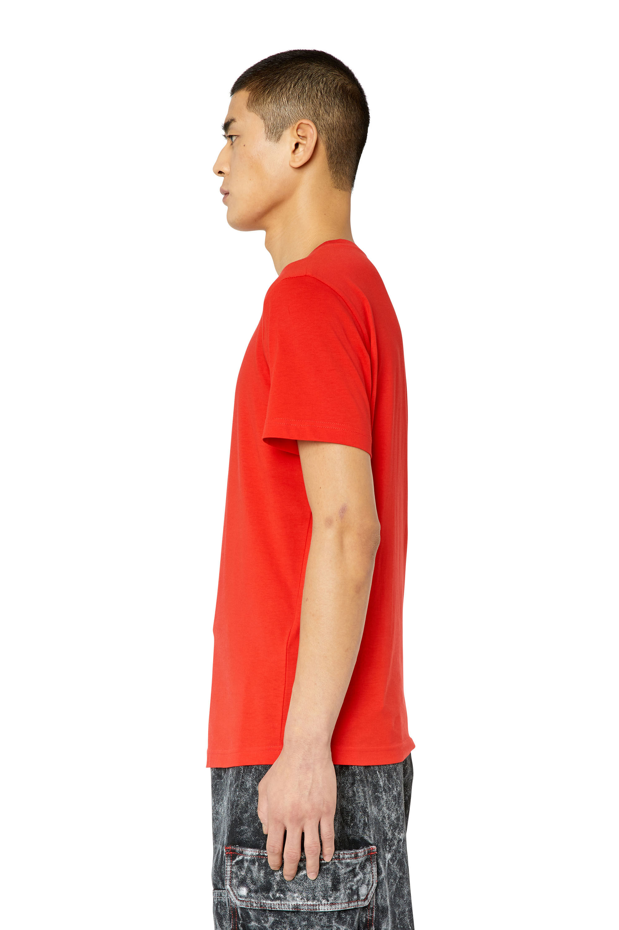Diesel - T-DIEGOR-D, Man T-shirt with D patch in Red - Image 5
