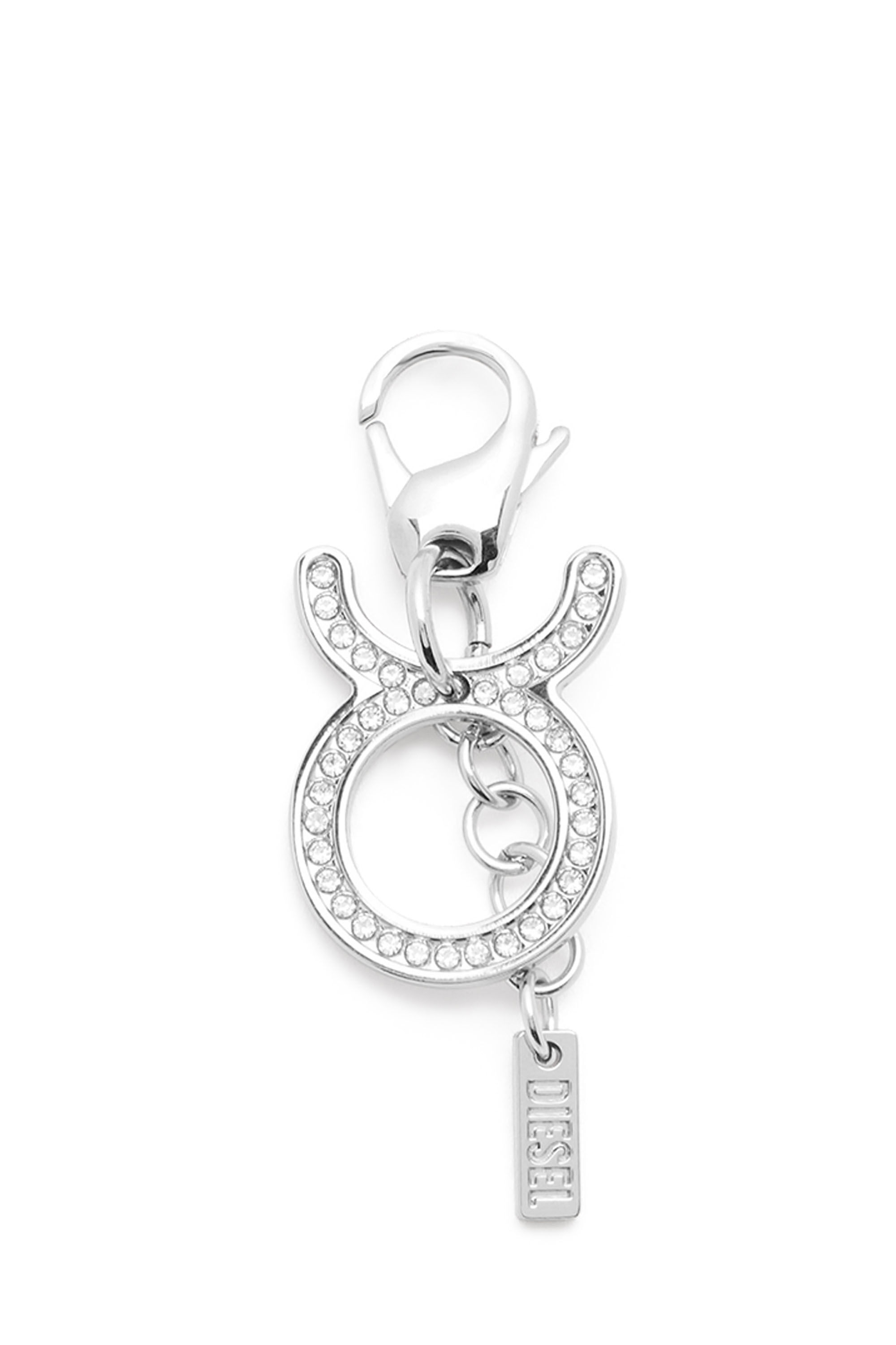 Diesel - CHARM TAURUS, Unisex's Metal Taurus charm with rhinestones in Silver - 1