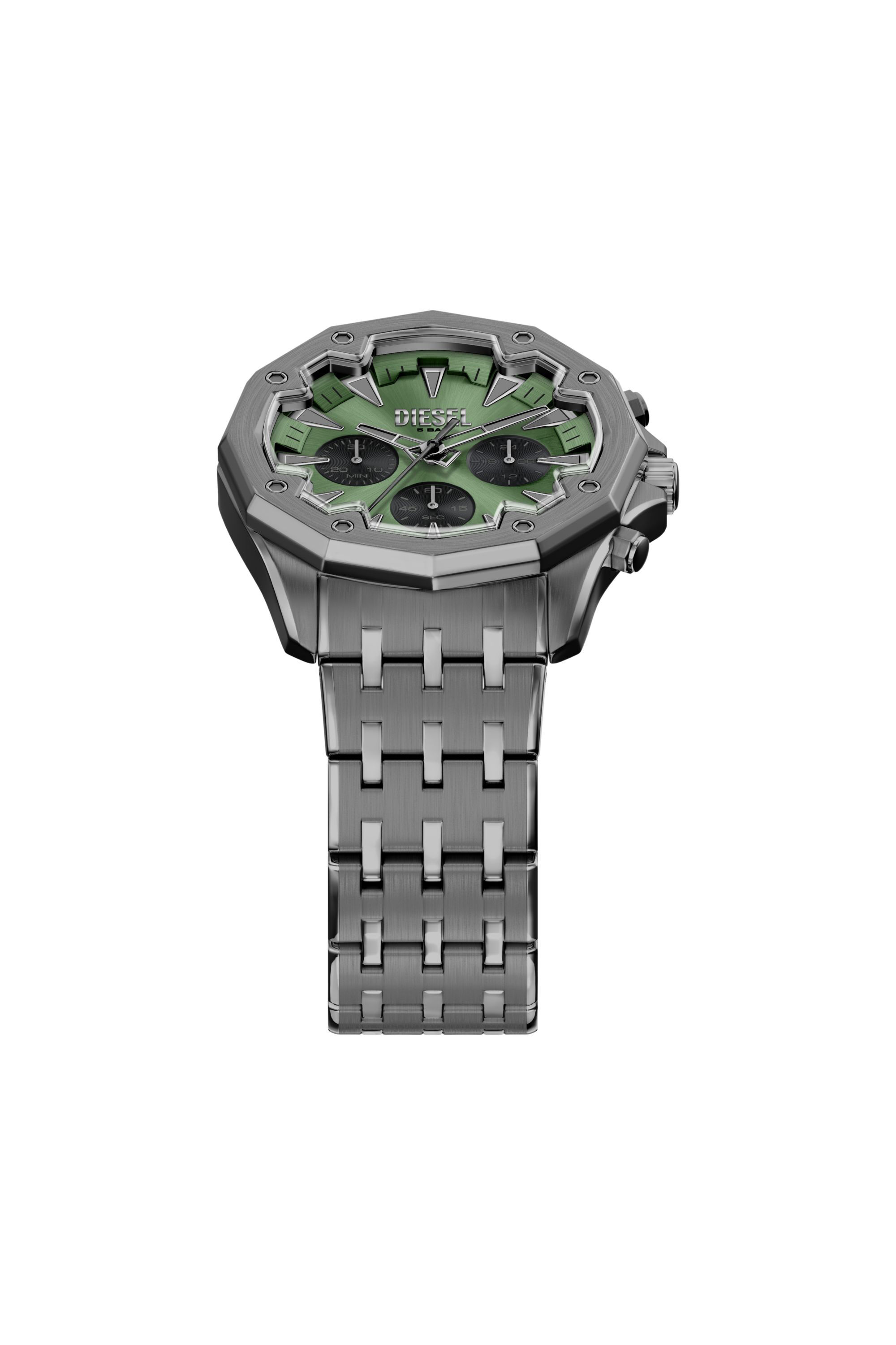 Diesel - DZ4711 WATCH, Man's Stinger gunmetal stainless steel watch in Dark grey - 6
