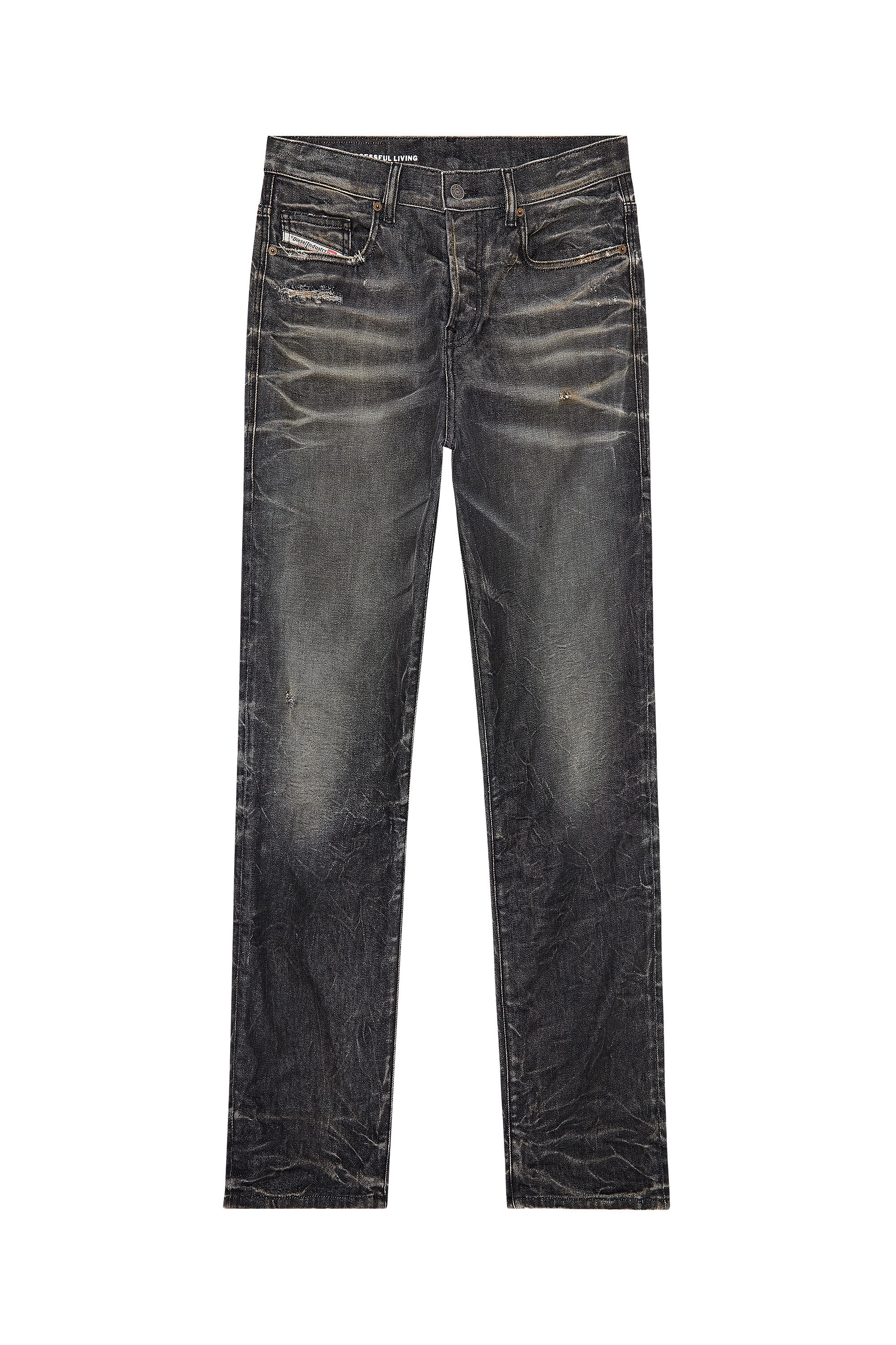 Diesel - Man Straight Jeans 2020 D-Viker 09H51, Black/Dark grey - Image 3