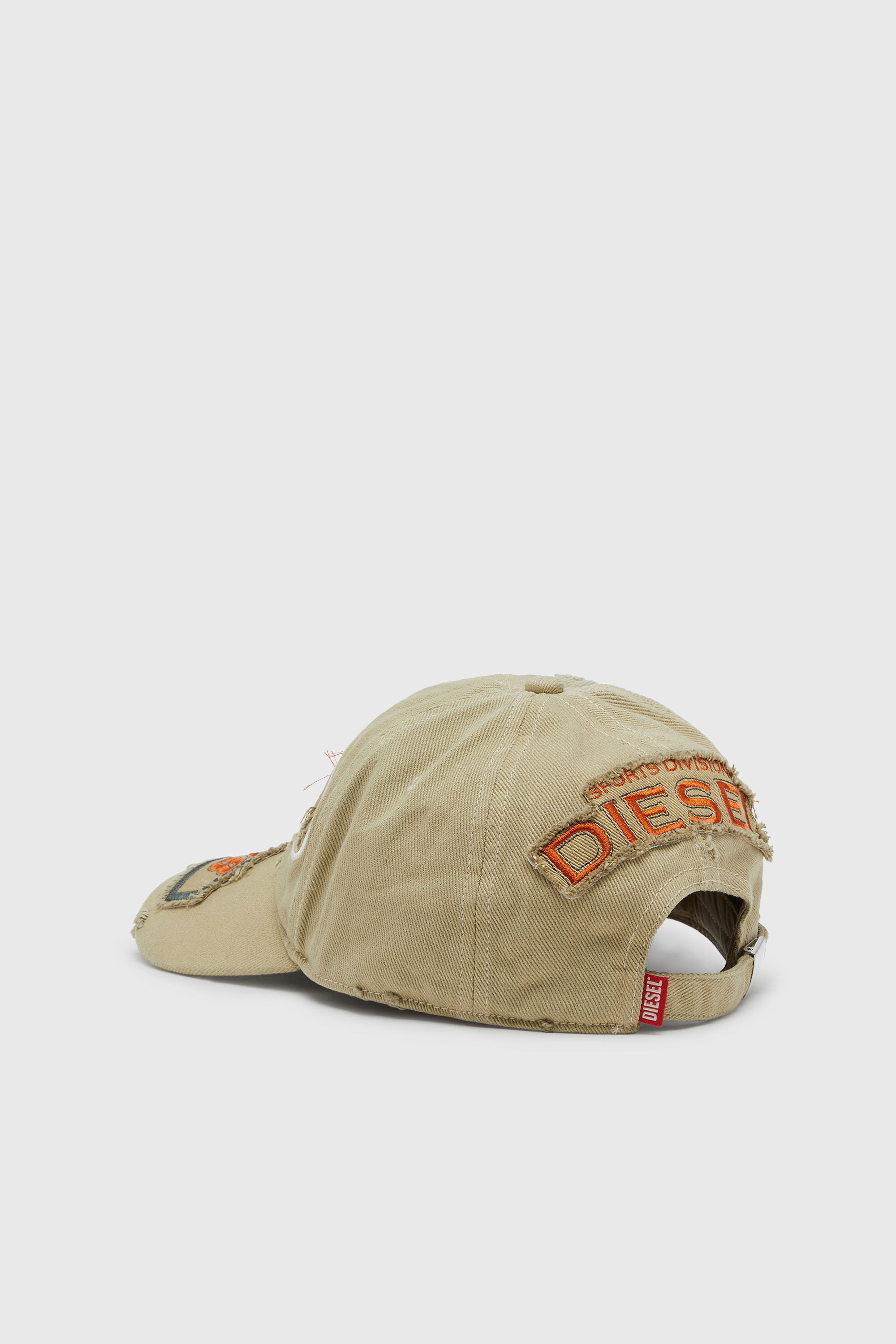 Diesel - C-BRAFF, Unisex's Baseball cap with embroidered patches in Light Brown - 2
