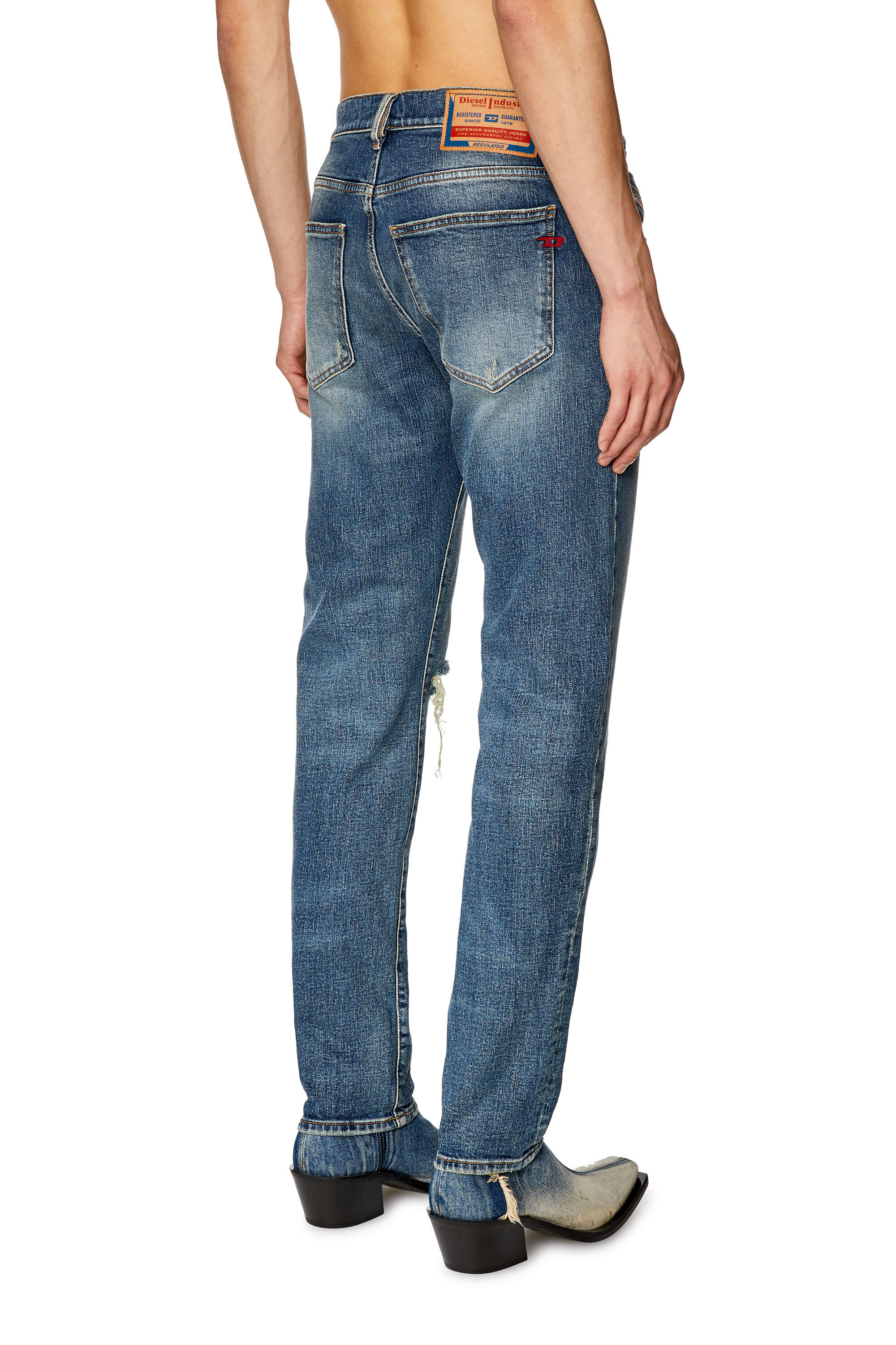 Diesel - Slim Jeans 2019 D-Strukt 007M5, Dark Blue - Image 4