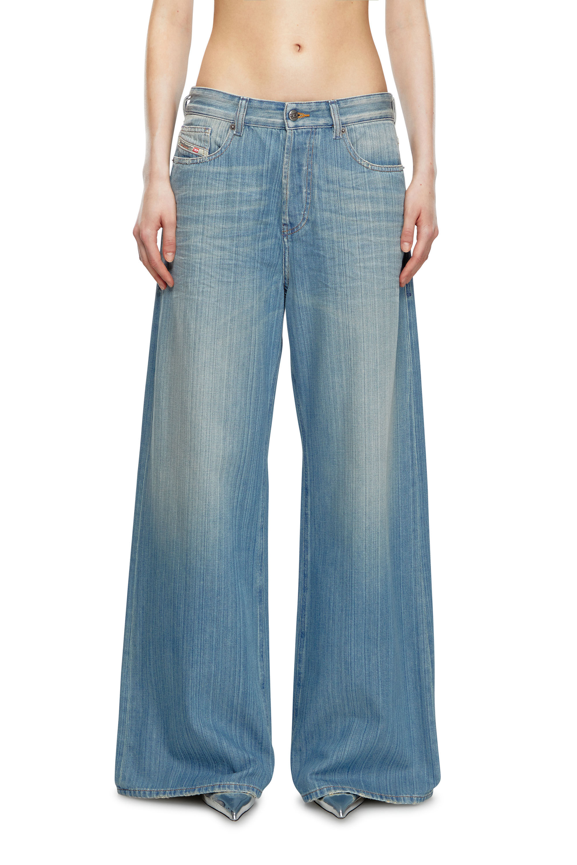 Diesel - Woman Straight Jeans 1996 D-Sire 09J87, Medium blue - Image 3