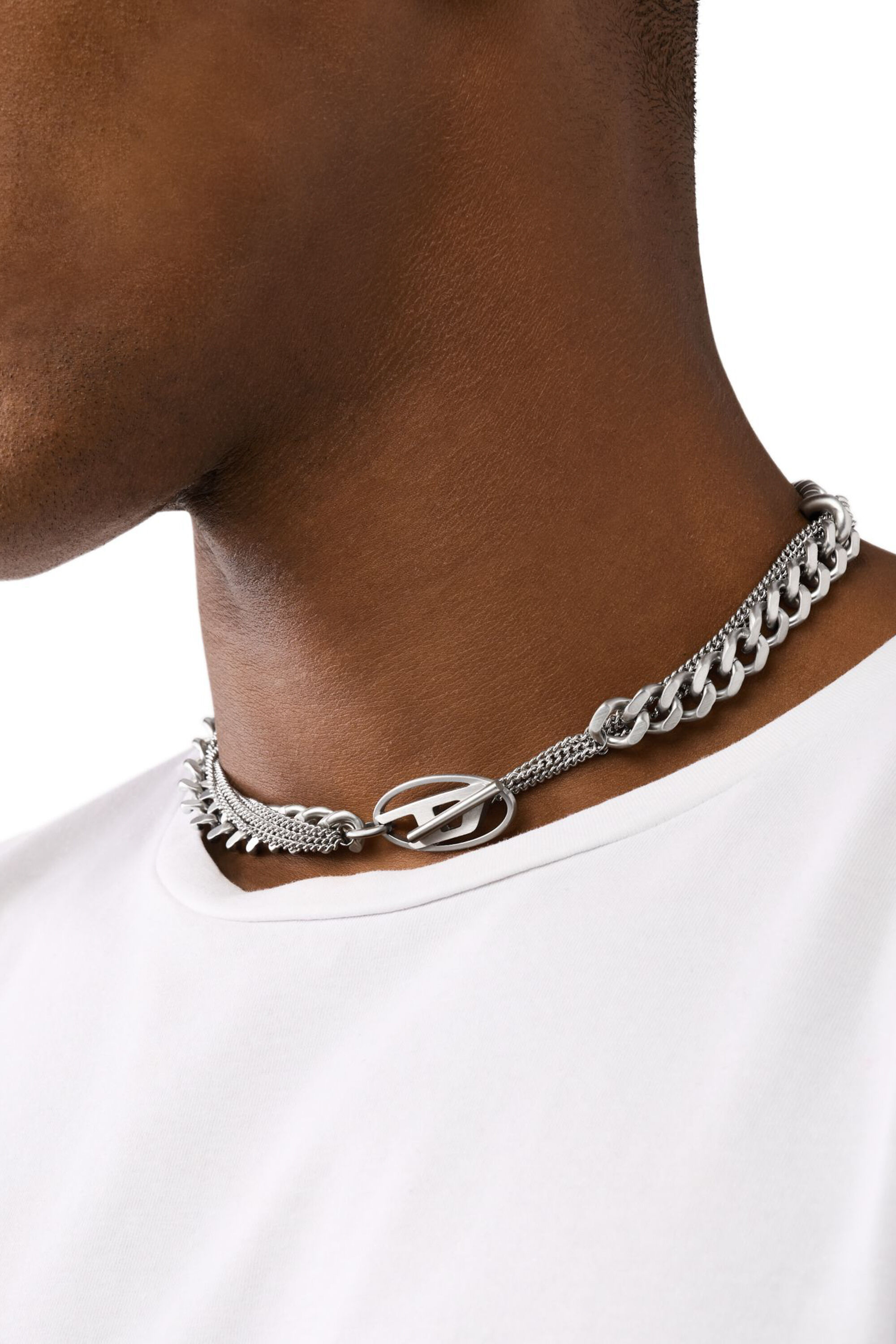 【DIESEL】dx1569710 / dx1548040 jewel Women's Stainless Steel Chain Necklace | Silver | Diesel