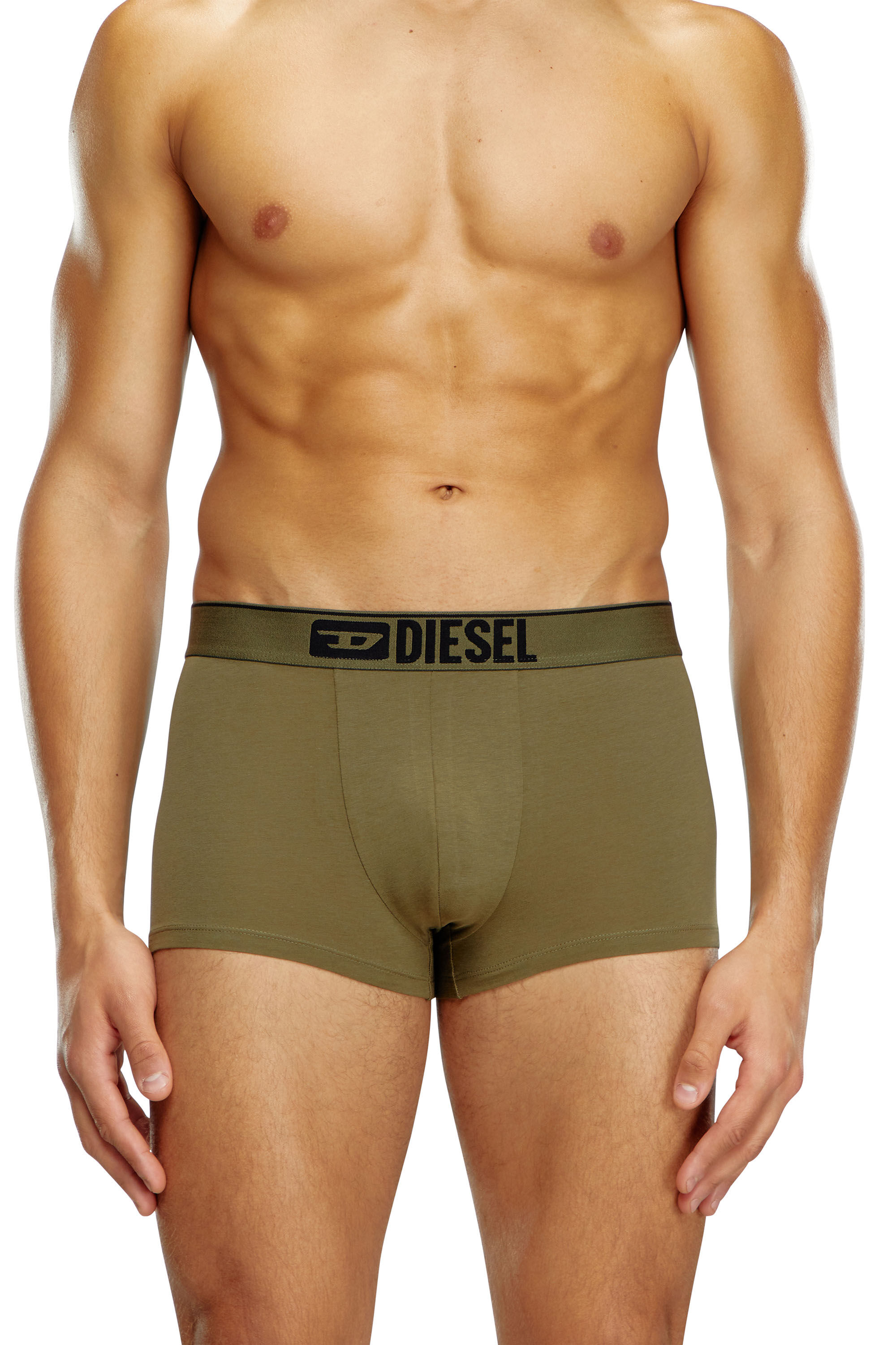 Diesel - UMBX-DAMIENTHREEPACK, Man 3-pack boxer briefs plain and camo in Green - Image 3
