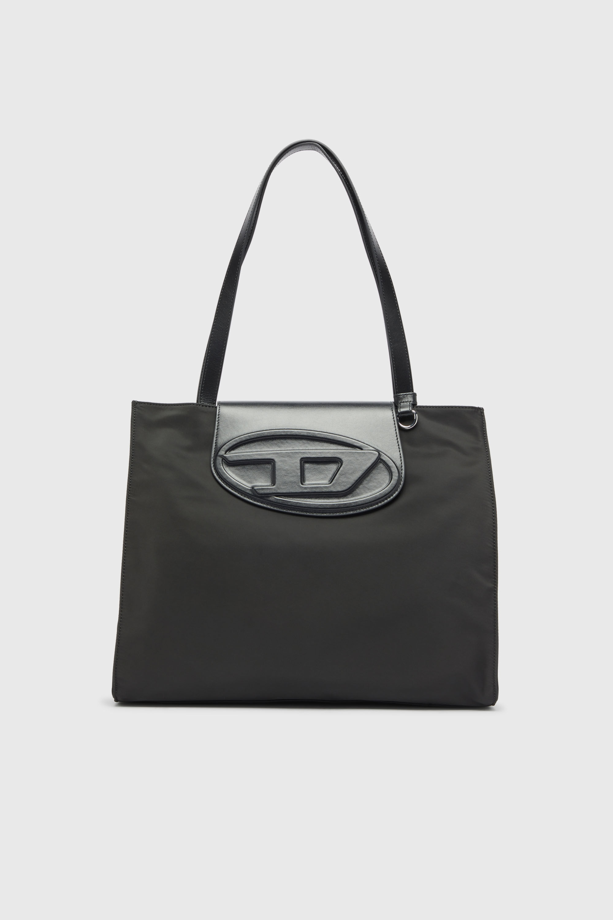 Diesel - 1DR TOTE E/W, Unisex's 1DR - Shopping bag in nylon with leather flap in Black - 1