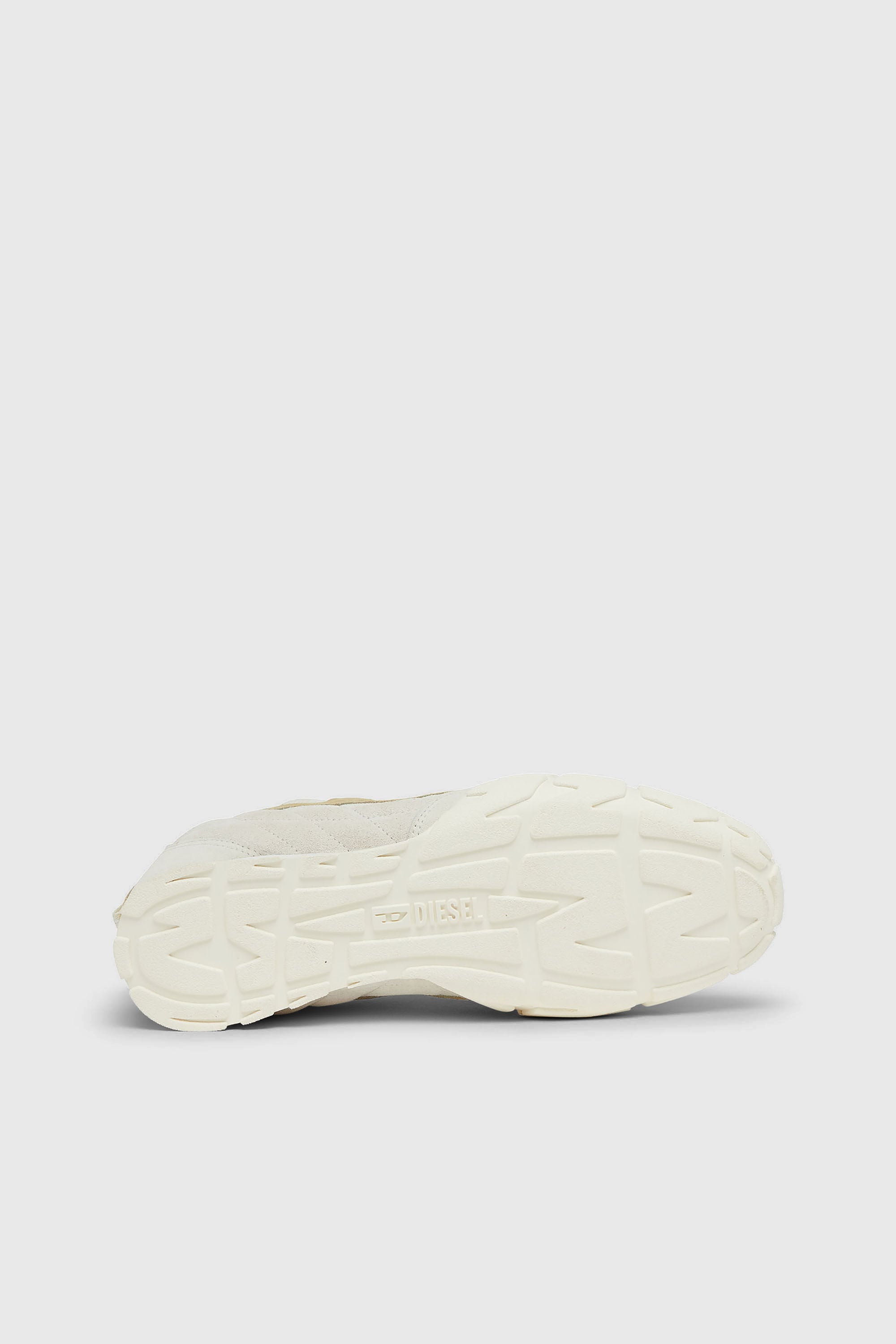 Diesel - S-PAGODHA LOW W, Woman's S-Pagodha-Quilted suede sneakers in White/Brown - 5