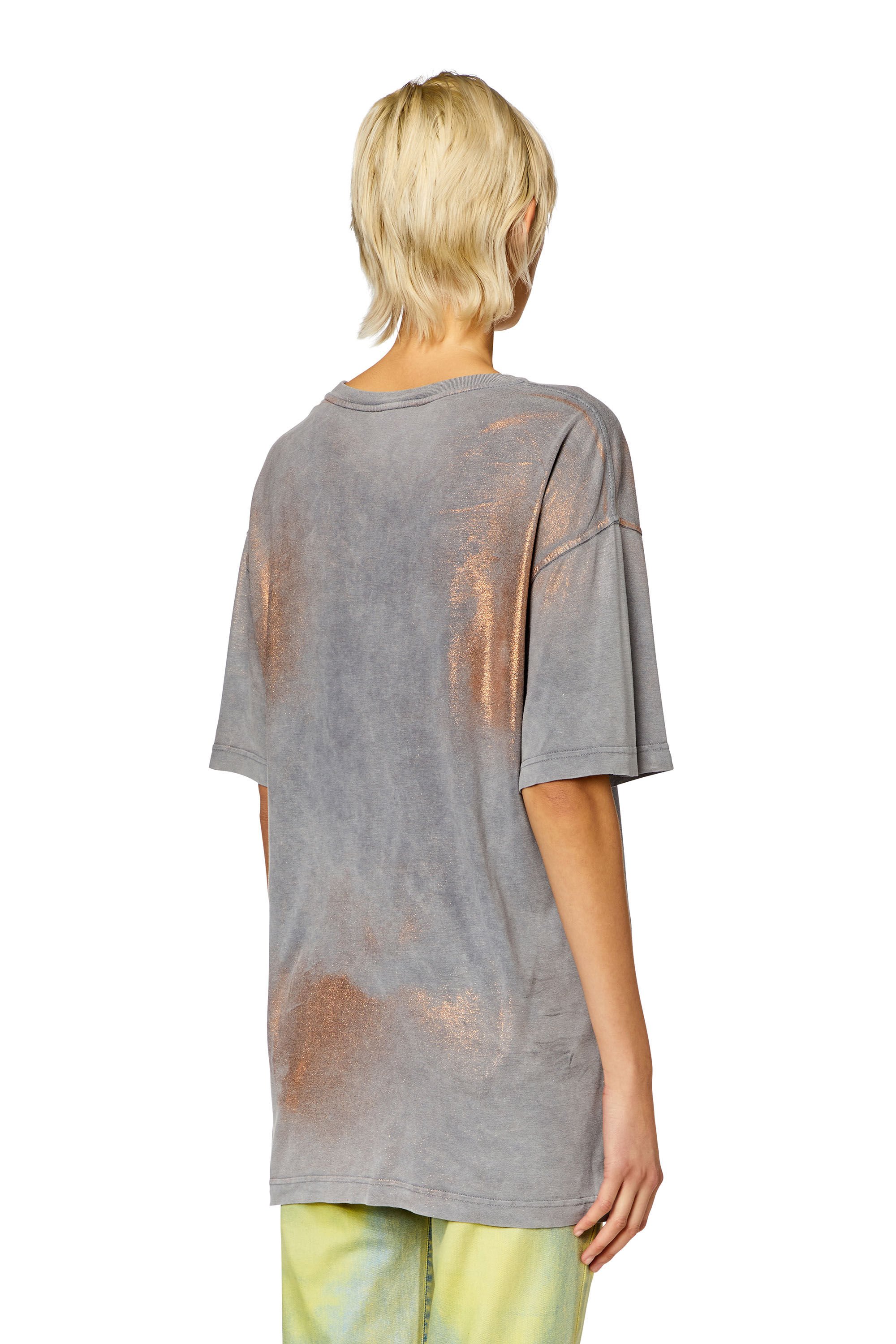 Diesel - T-BUXT, Woman Faded metallic T-shirt in Multicolor - Image 2