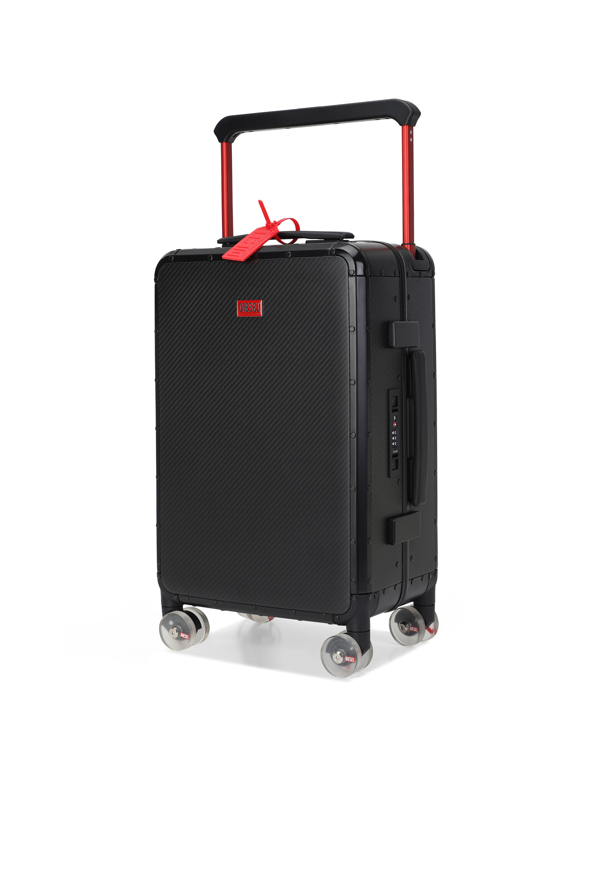 Diesel - DIESEL CARBON FIBER TROLLEY-BLACK- DSL00, Unisex's Carbon fiber suitcase size S in Black - 5