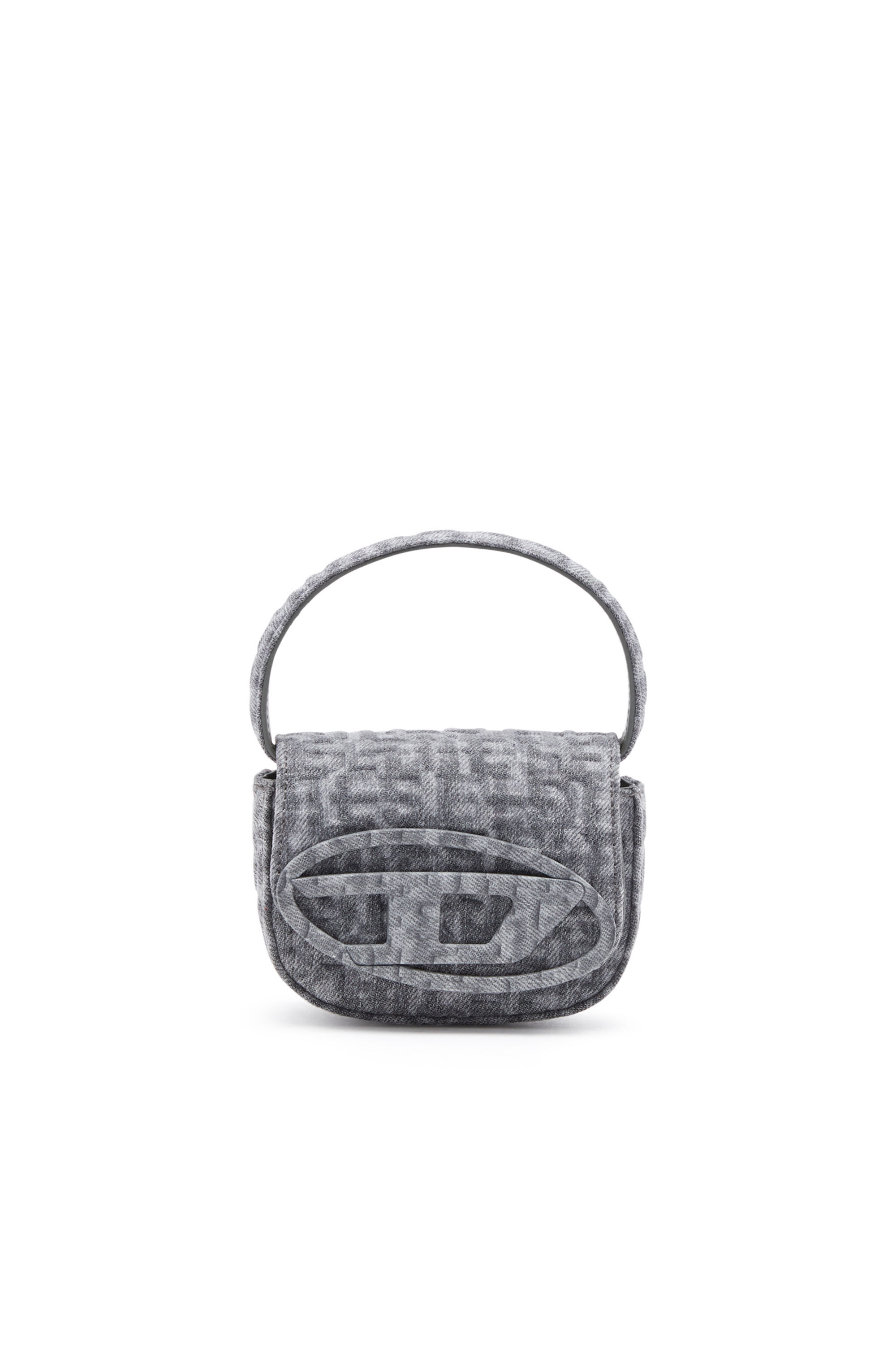 Diesel - 1DR XS, Woman 1DR XS - Iconic mini bag in monogram denim in Grey - Image 1