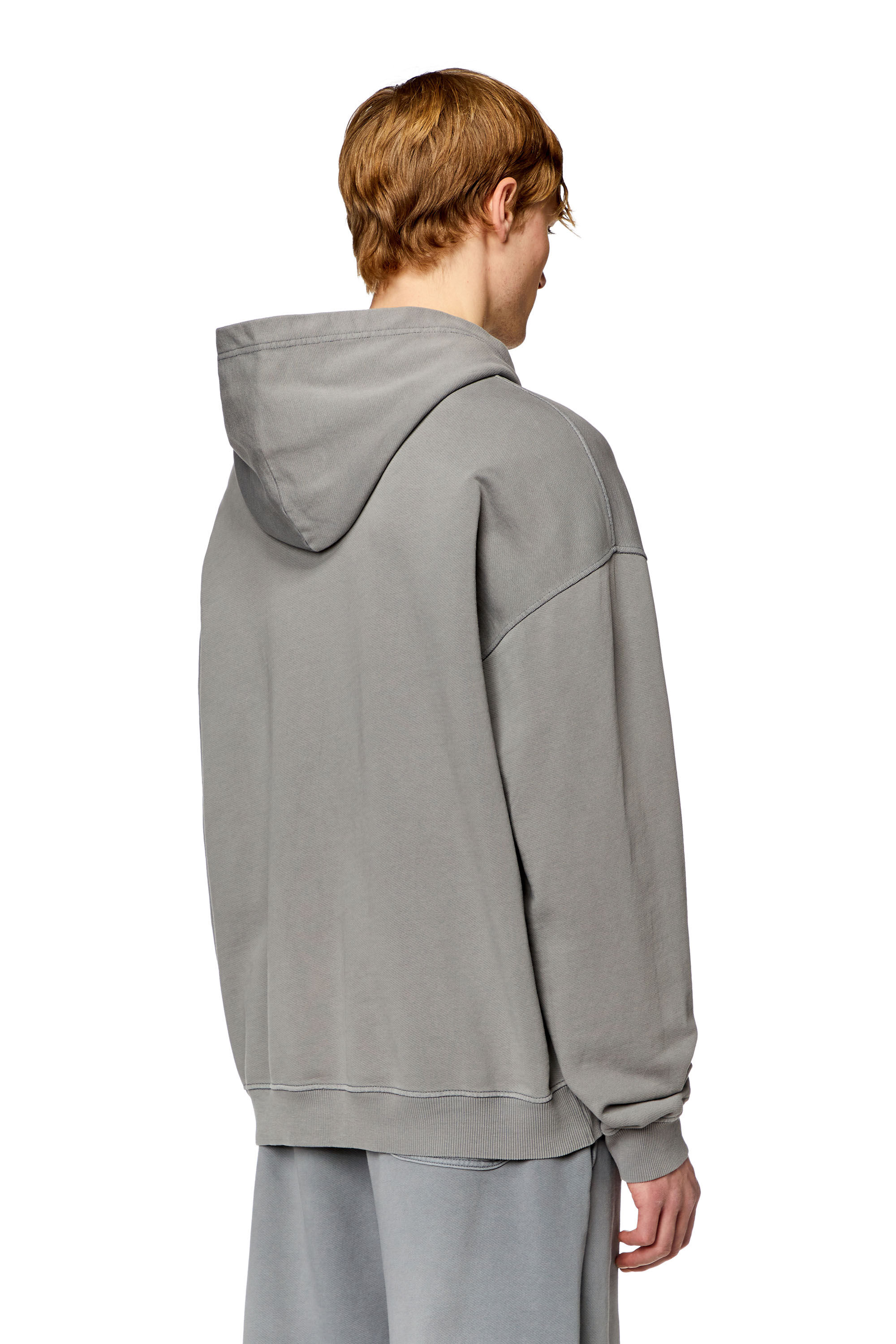 Diesel - S-BOXT-HOOD, Man College hoodie with LIES patches in Grey - Image 2