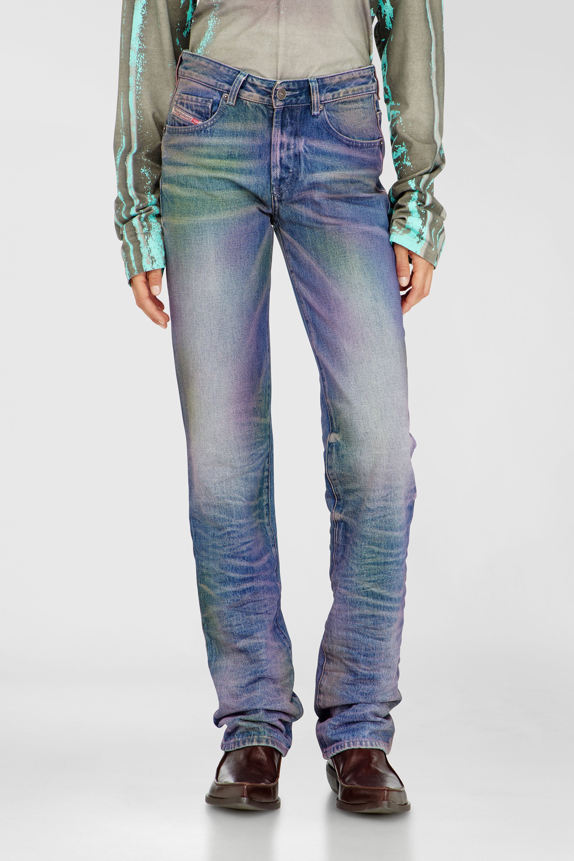 Diesel - Woman's Regular Jeans D-Lie 007FW, Multicolor/Blue - 4