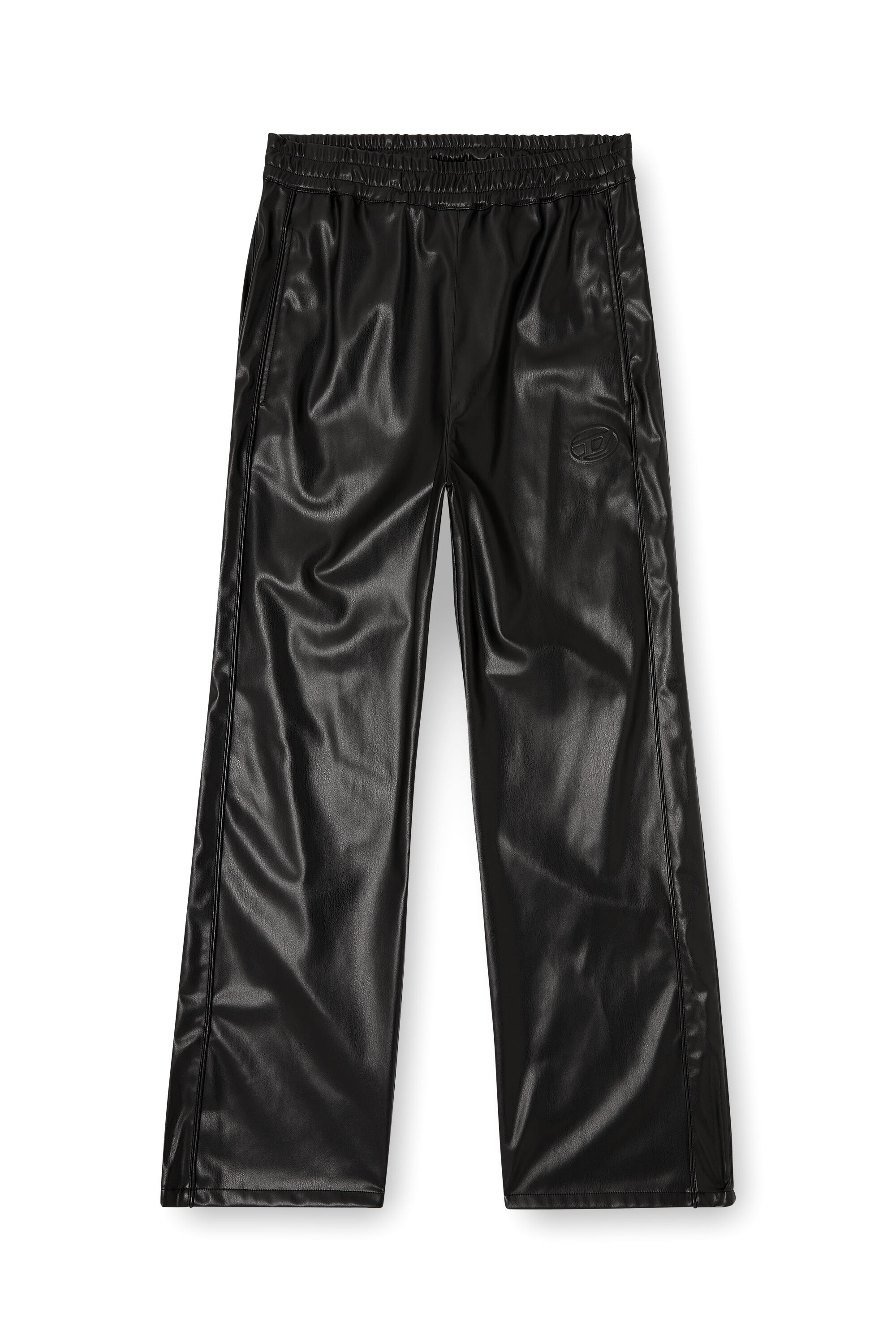 Diesel - P-ARTEN-PIPING-PGBX, Man's Track pants in coated fabric in null - 2